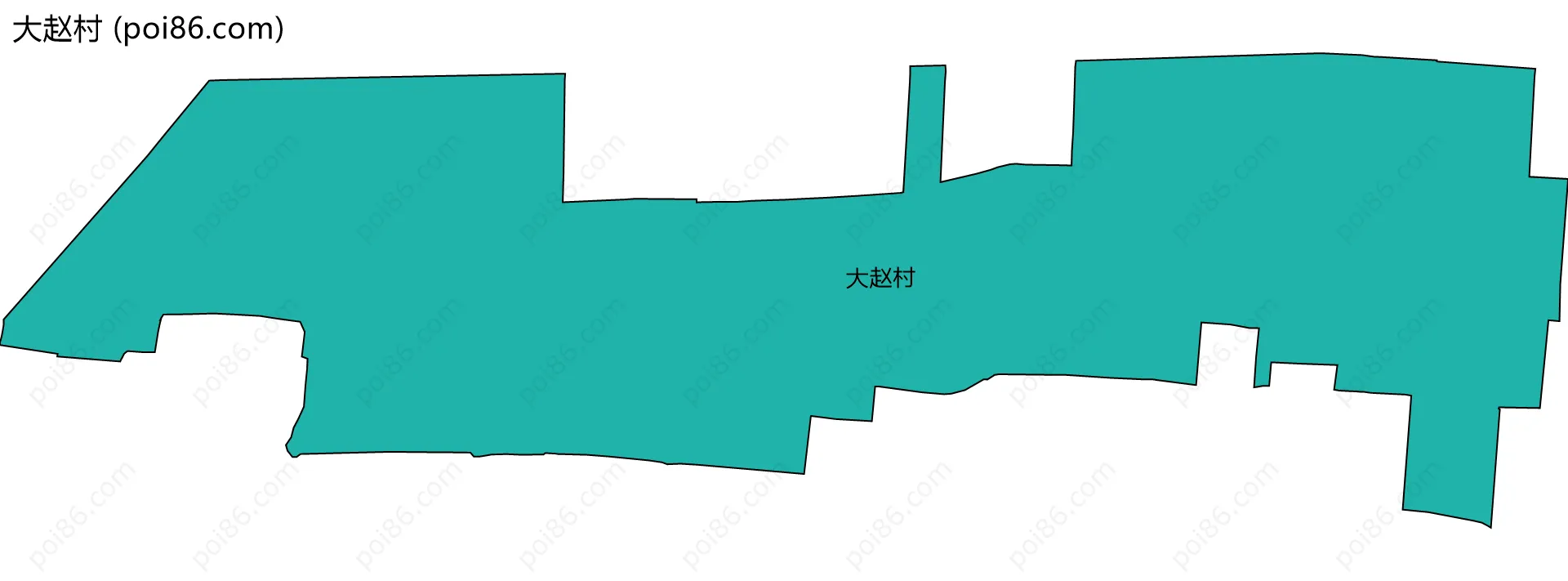 大赵村边界地图