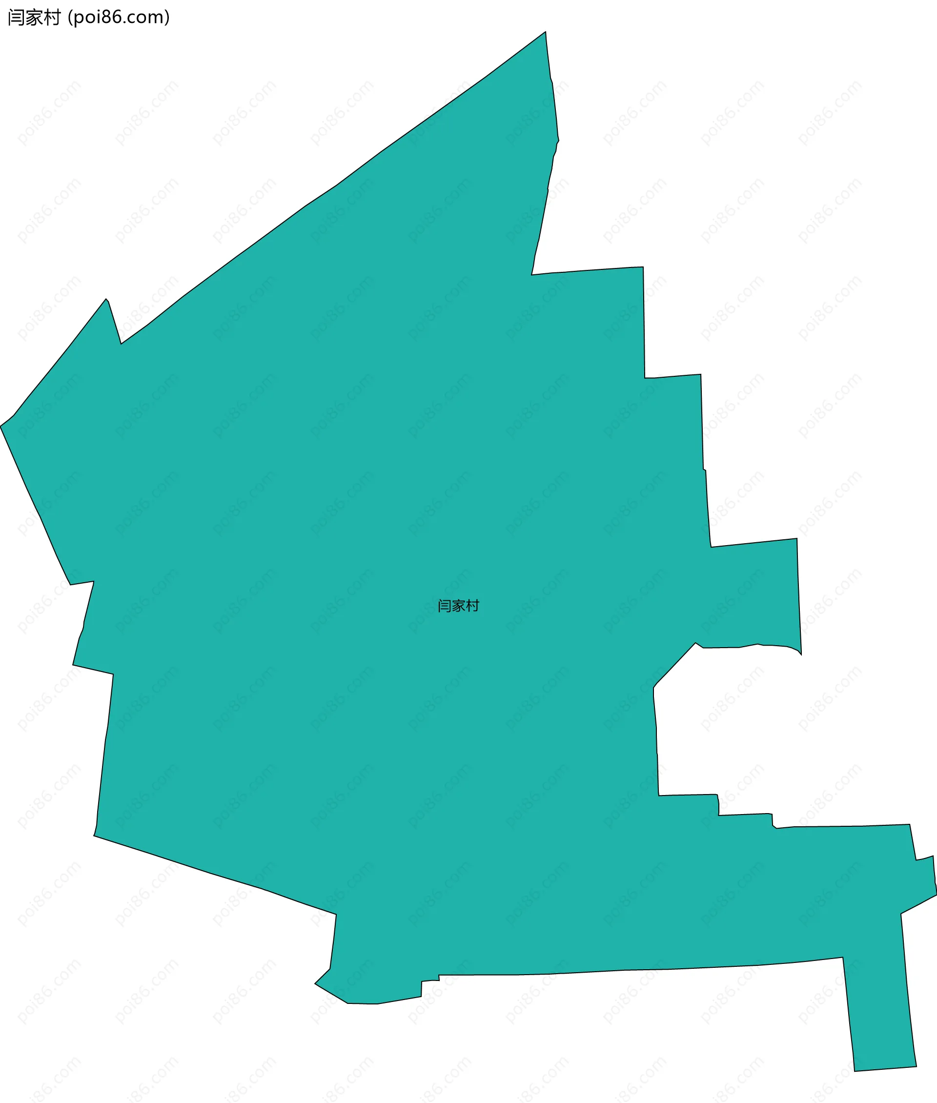 闫家村边界地图