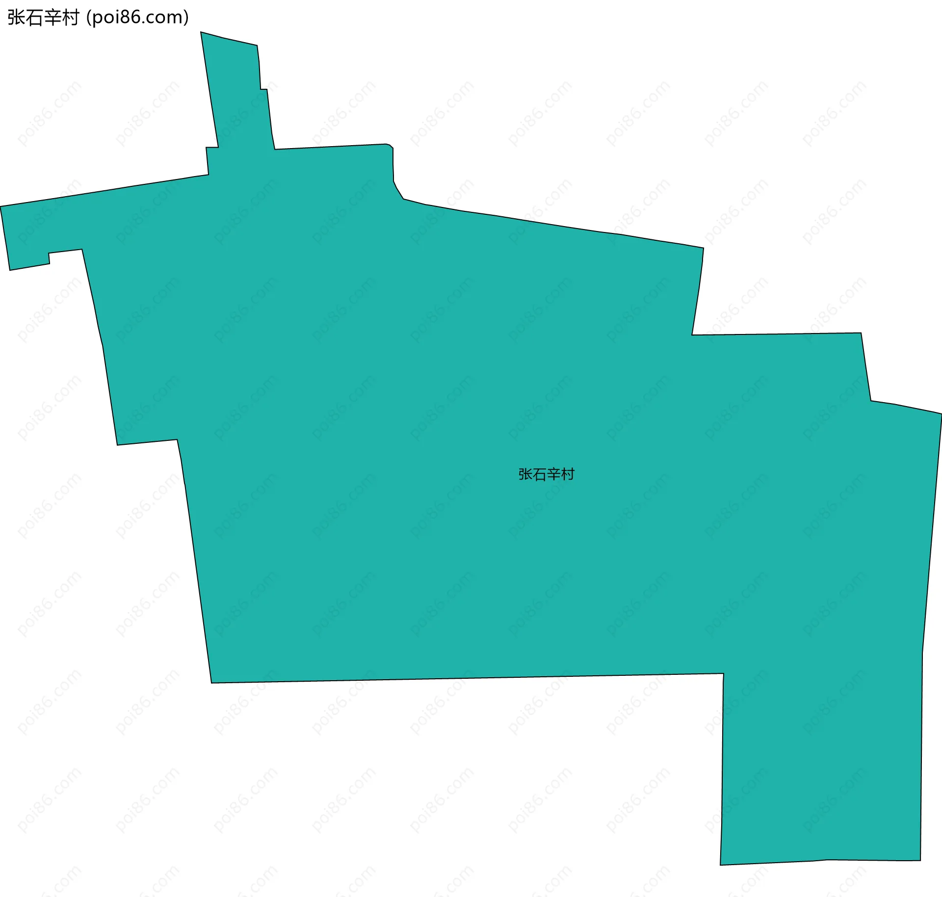 张石辛村边界地图