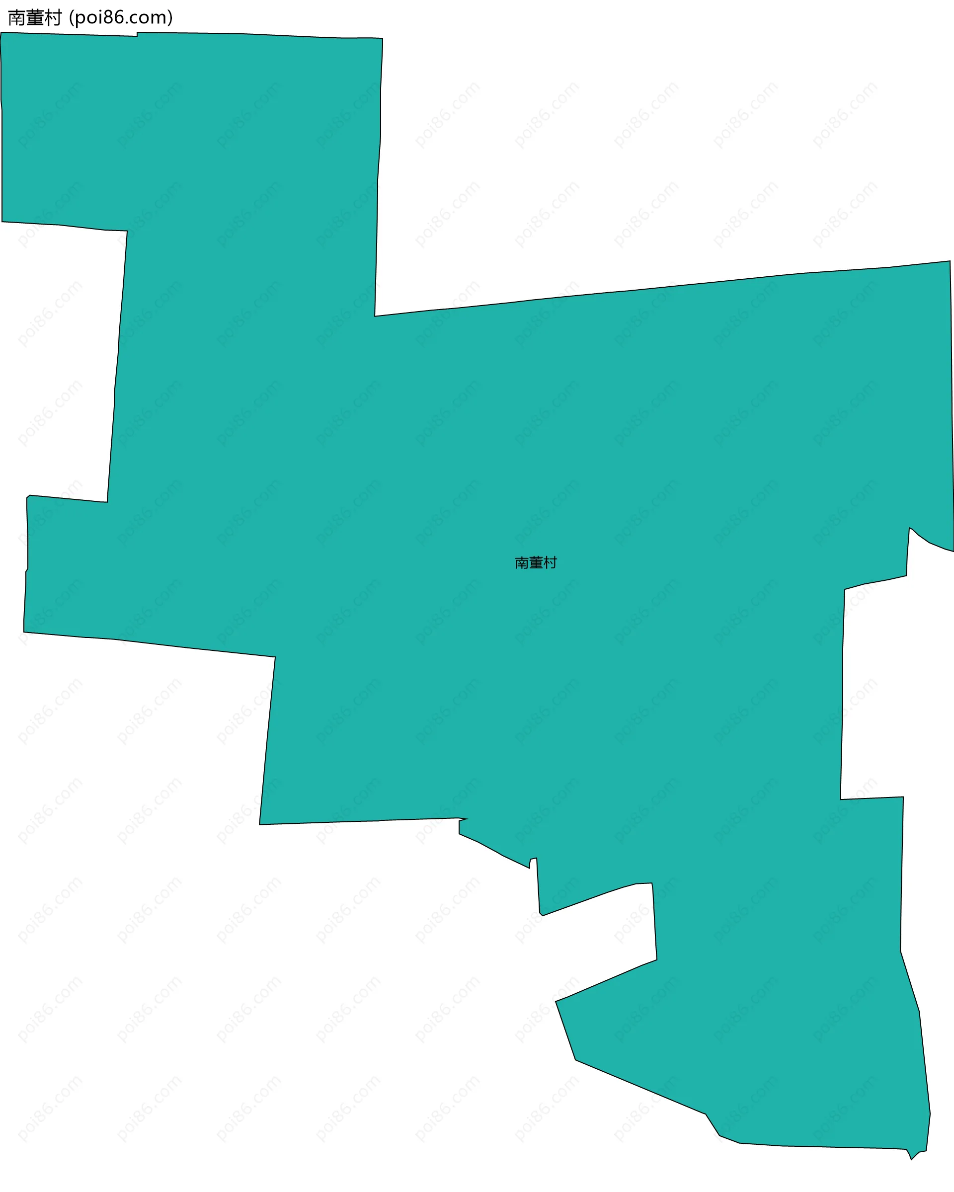 南董村边界地图