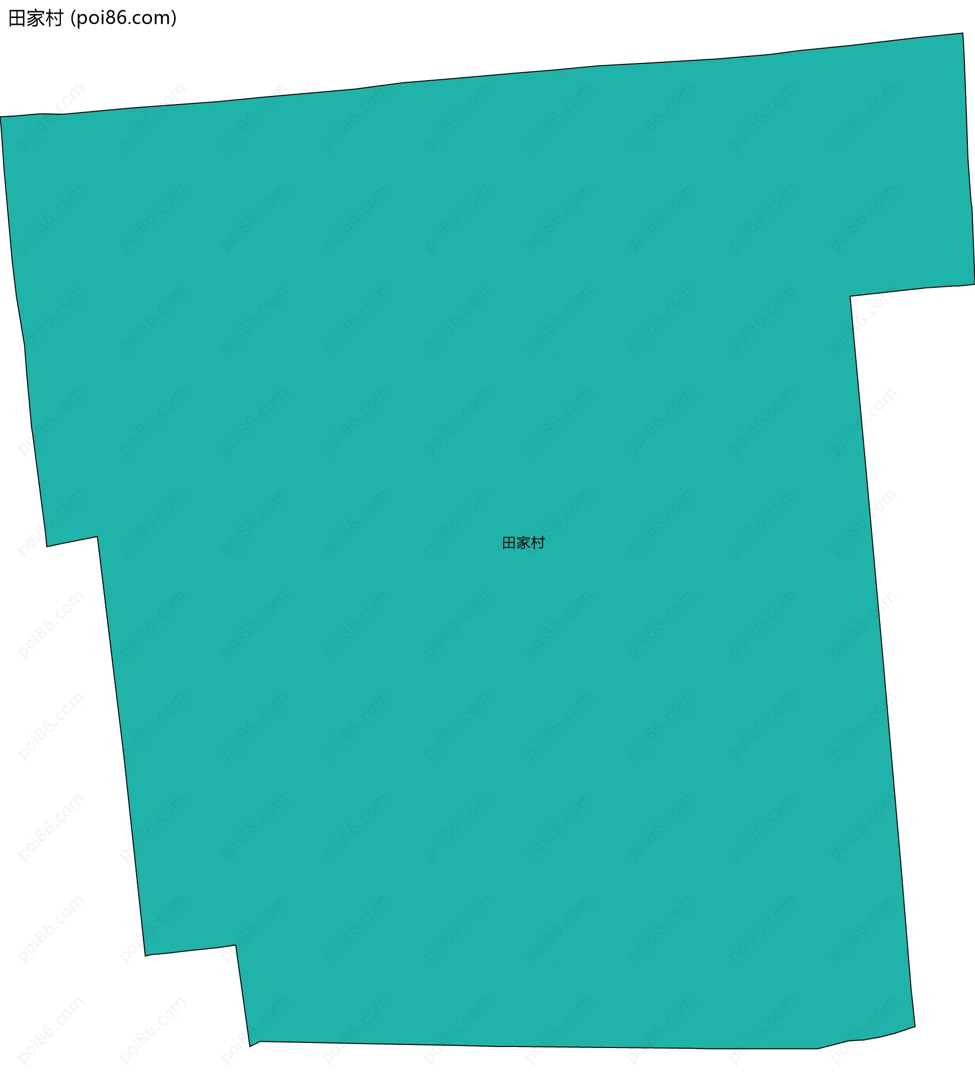 田家村边界地图