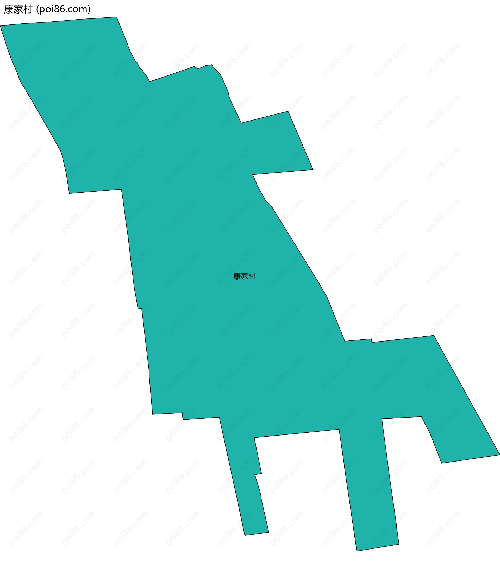 康家村边界地图