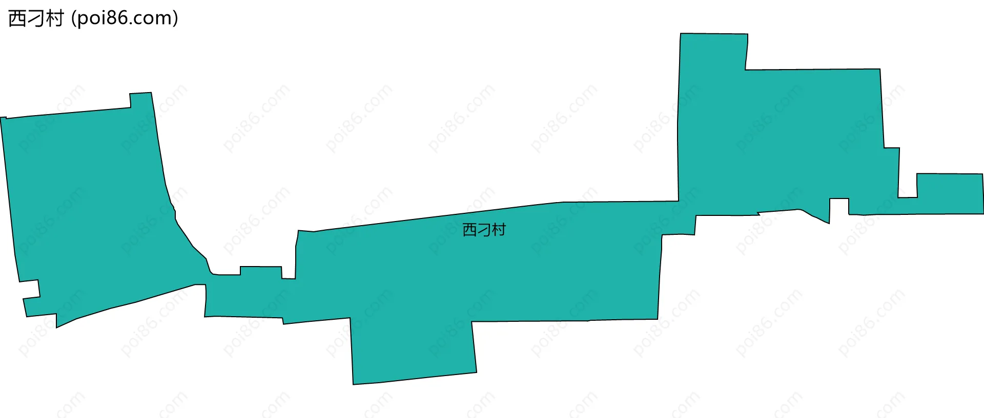 西刁村边界地图