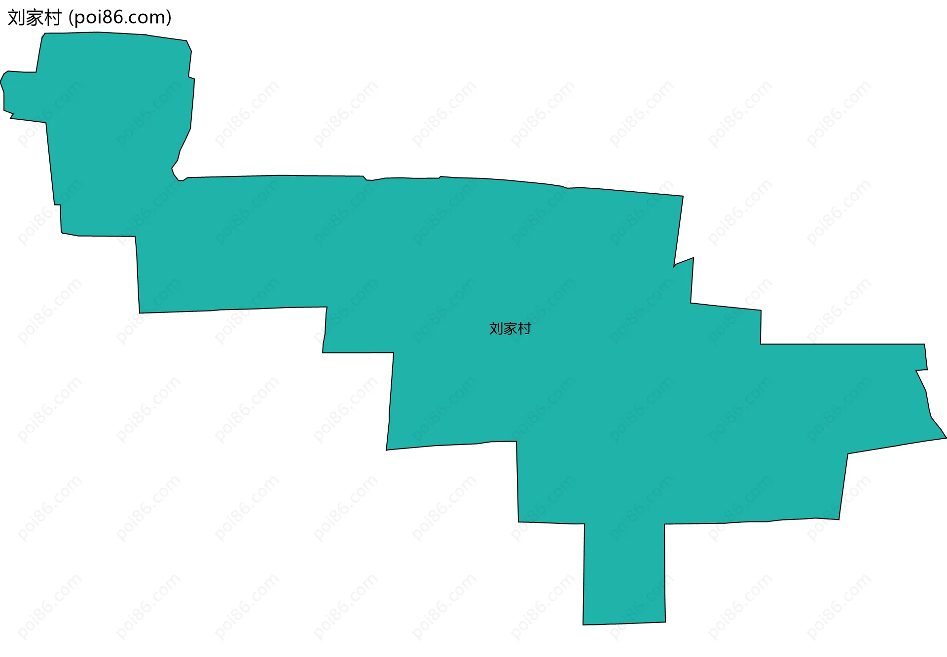 刘家村边界地图