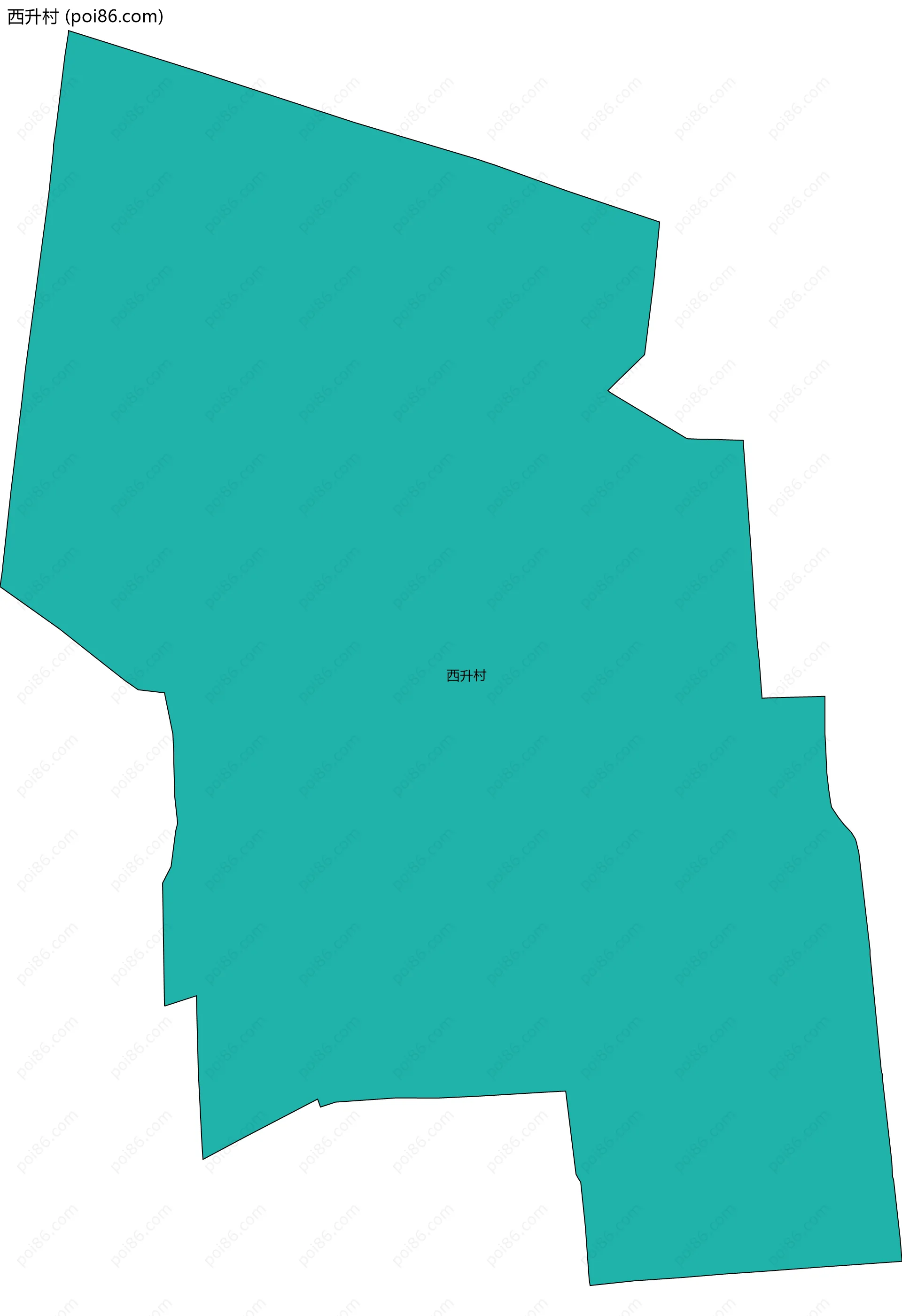 西升村边界地图