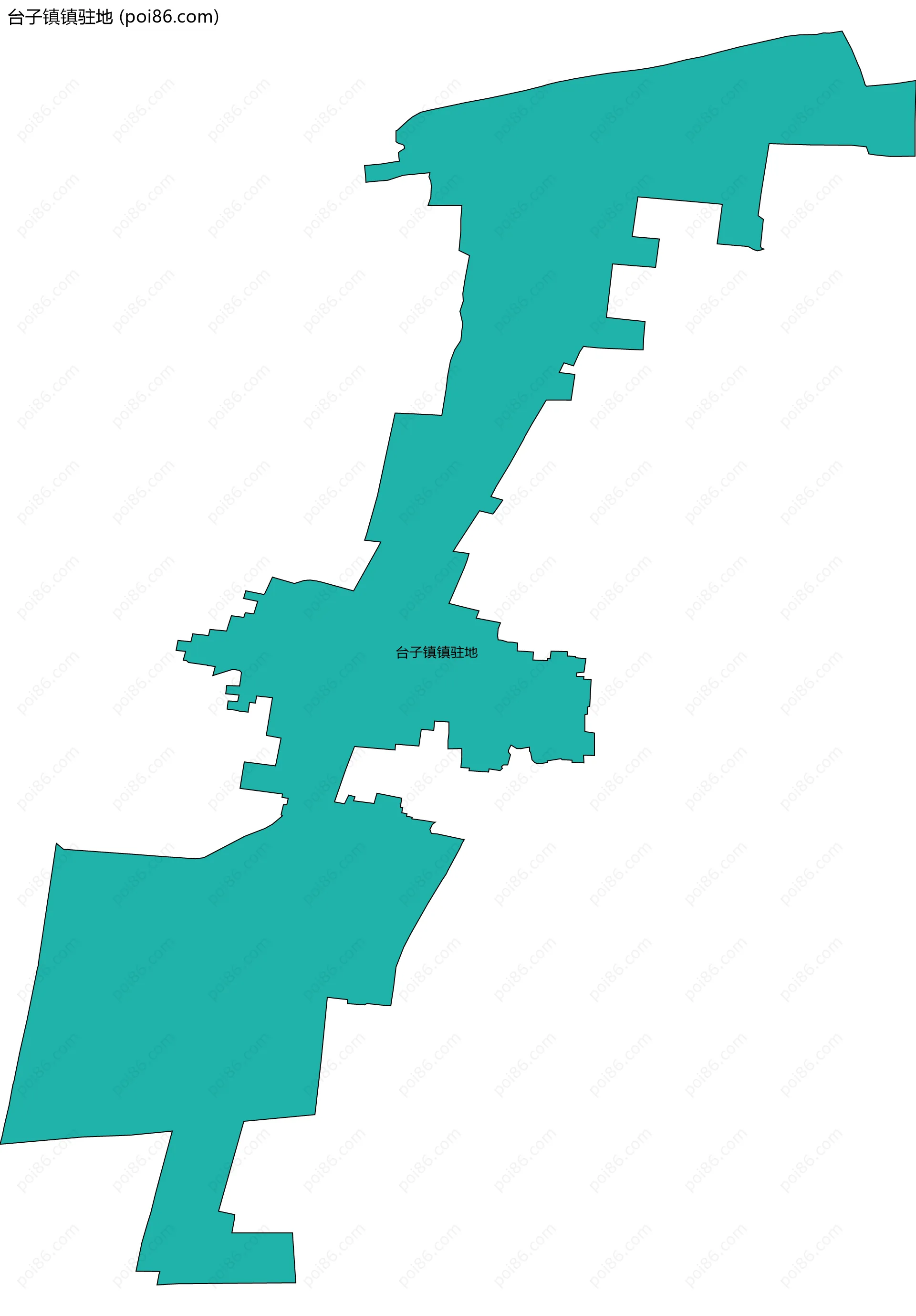 台子镇镇驻地边界地图