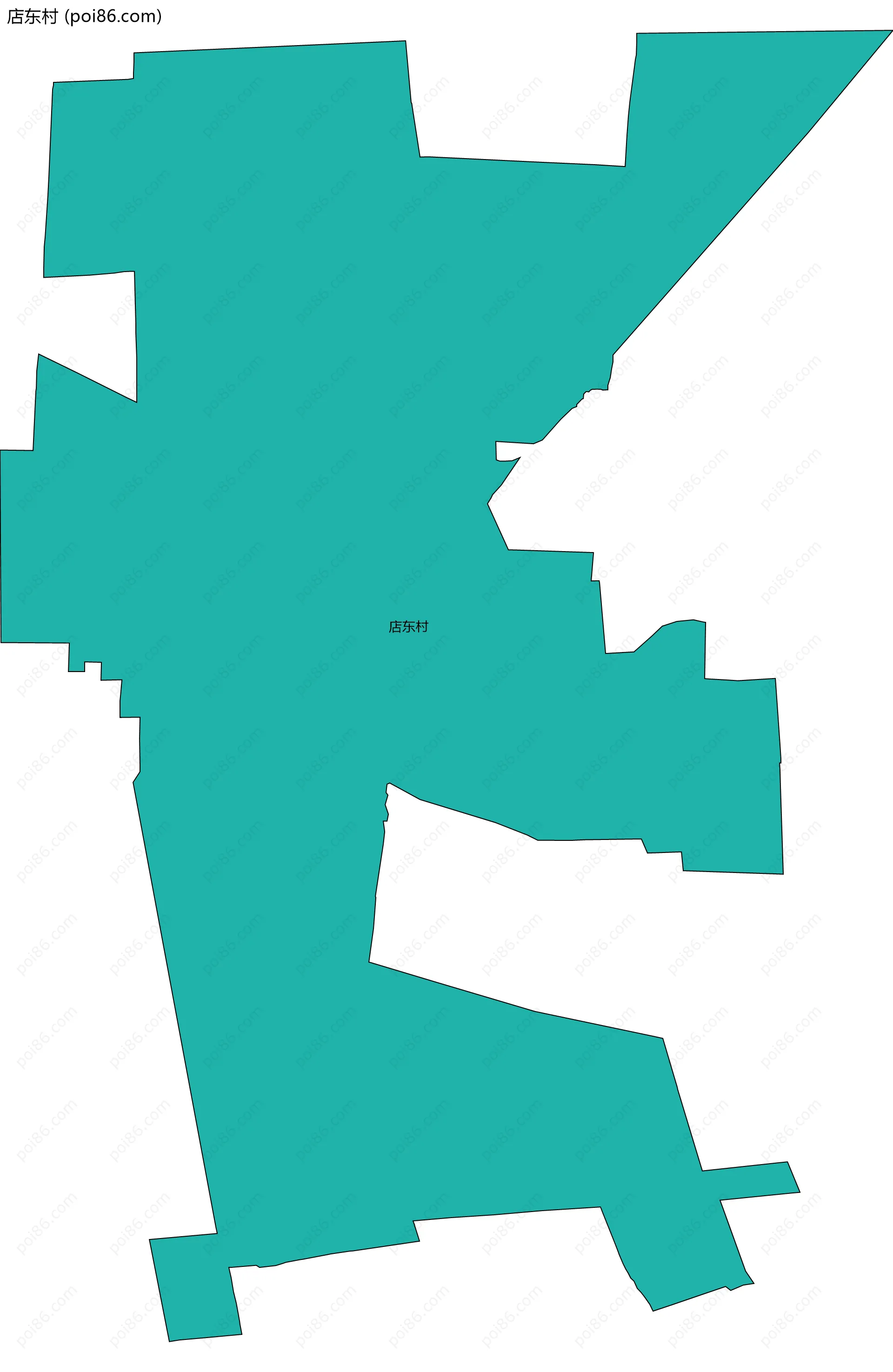 店东村边界地图