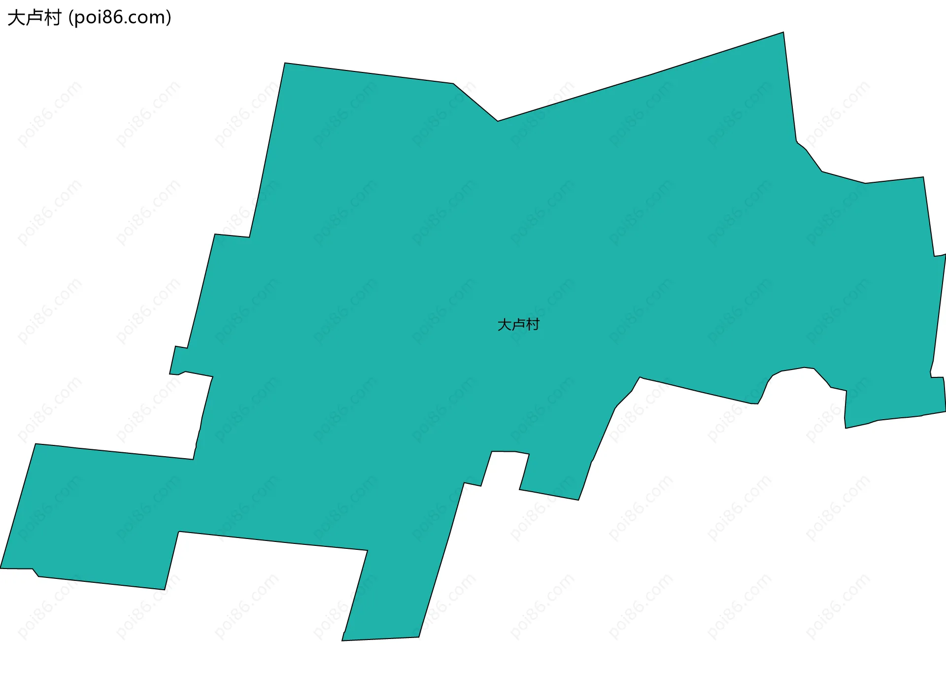 大卢村边界地图