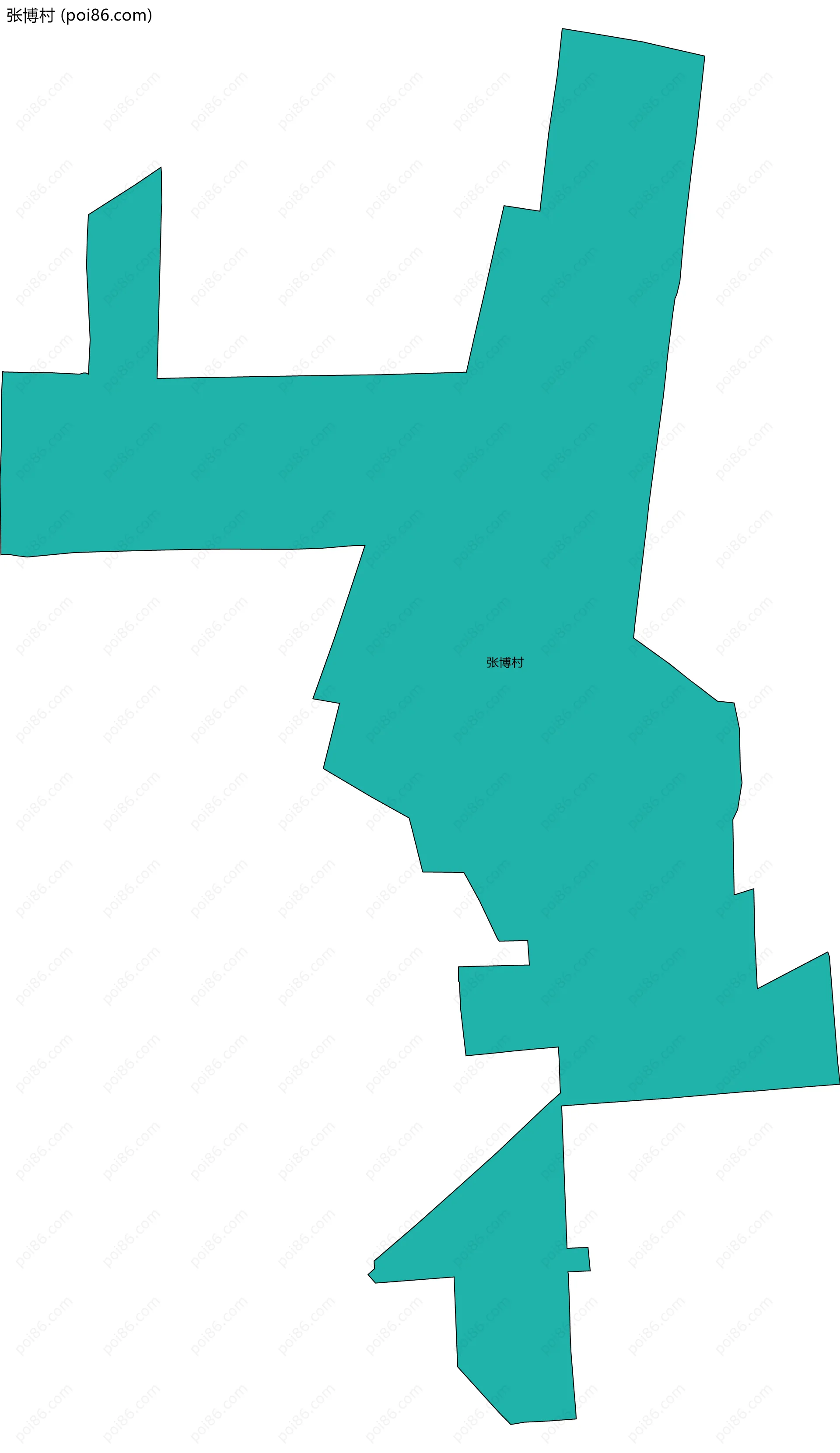 张博村边界地图