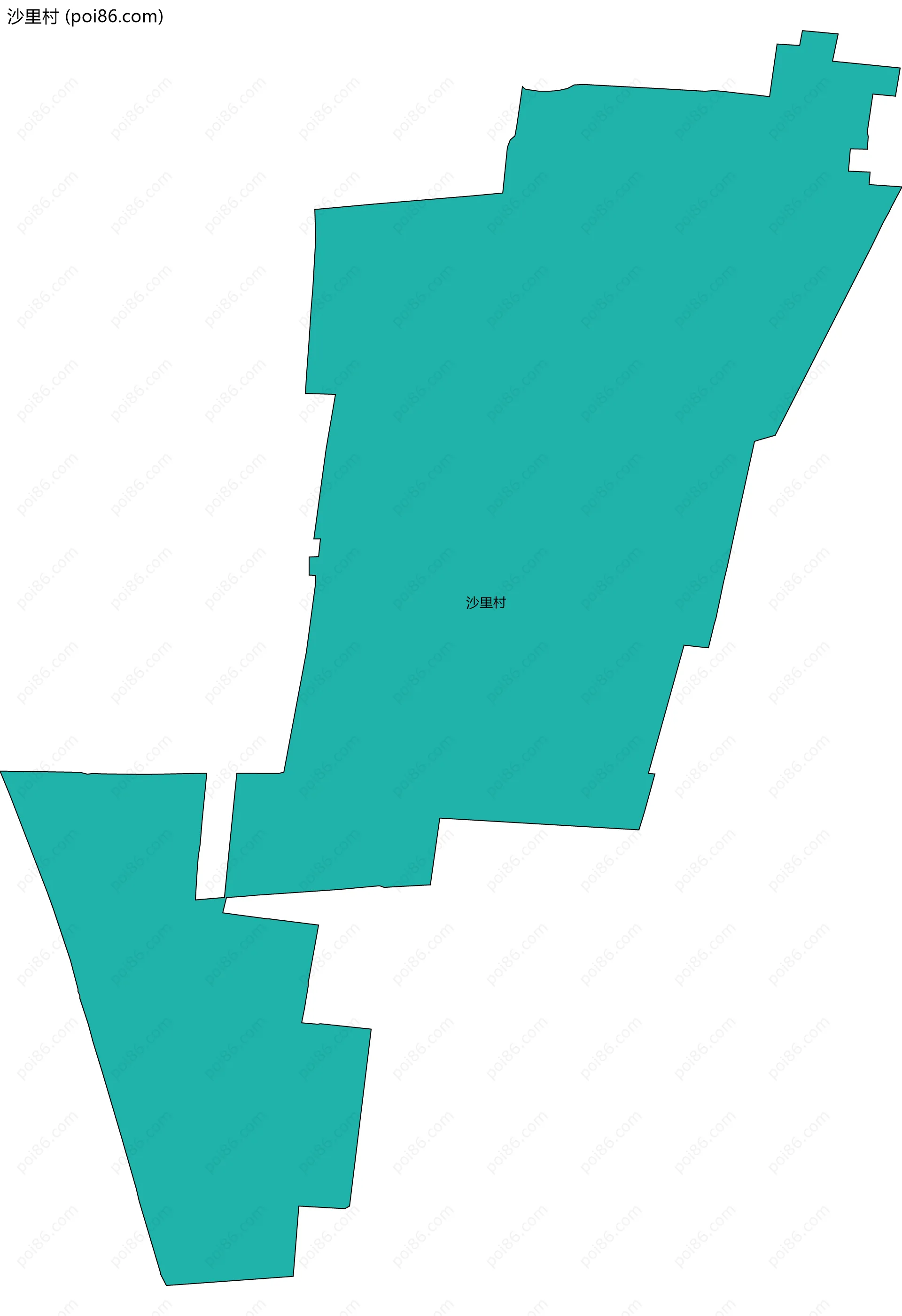 沙里村边界地图