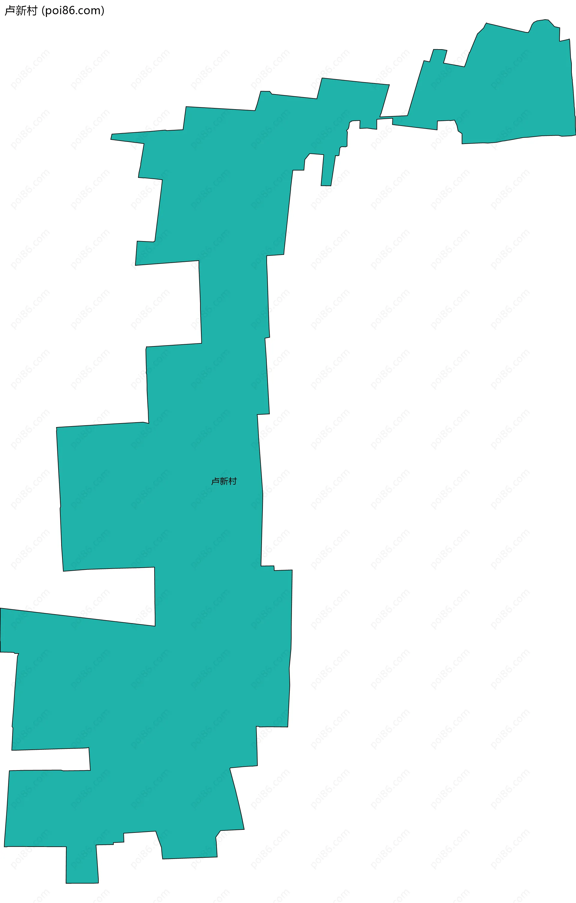 卢新村边界地图