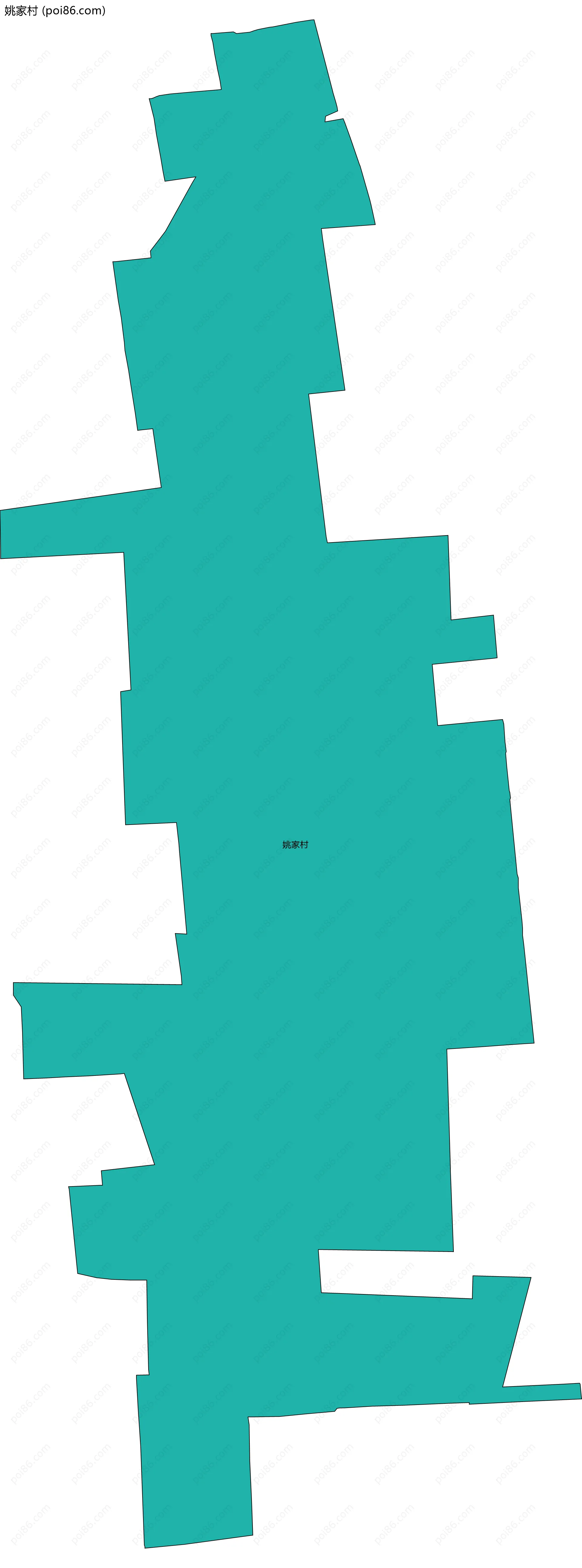 姚家村边界地图