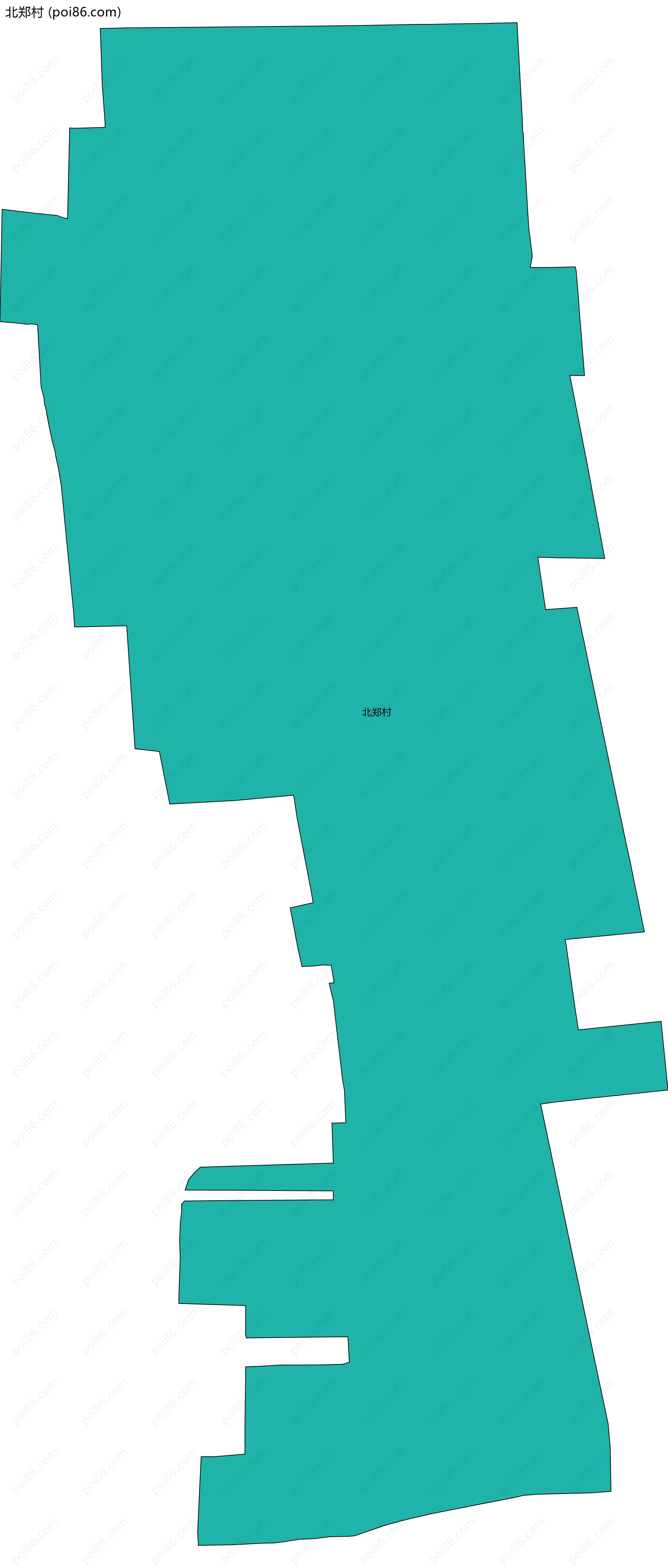 北郑村边界地图
