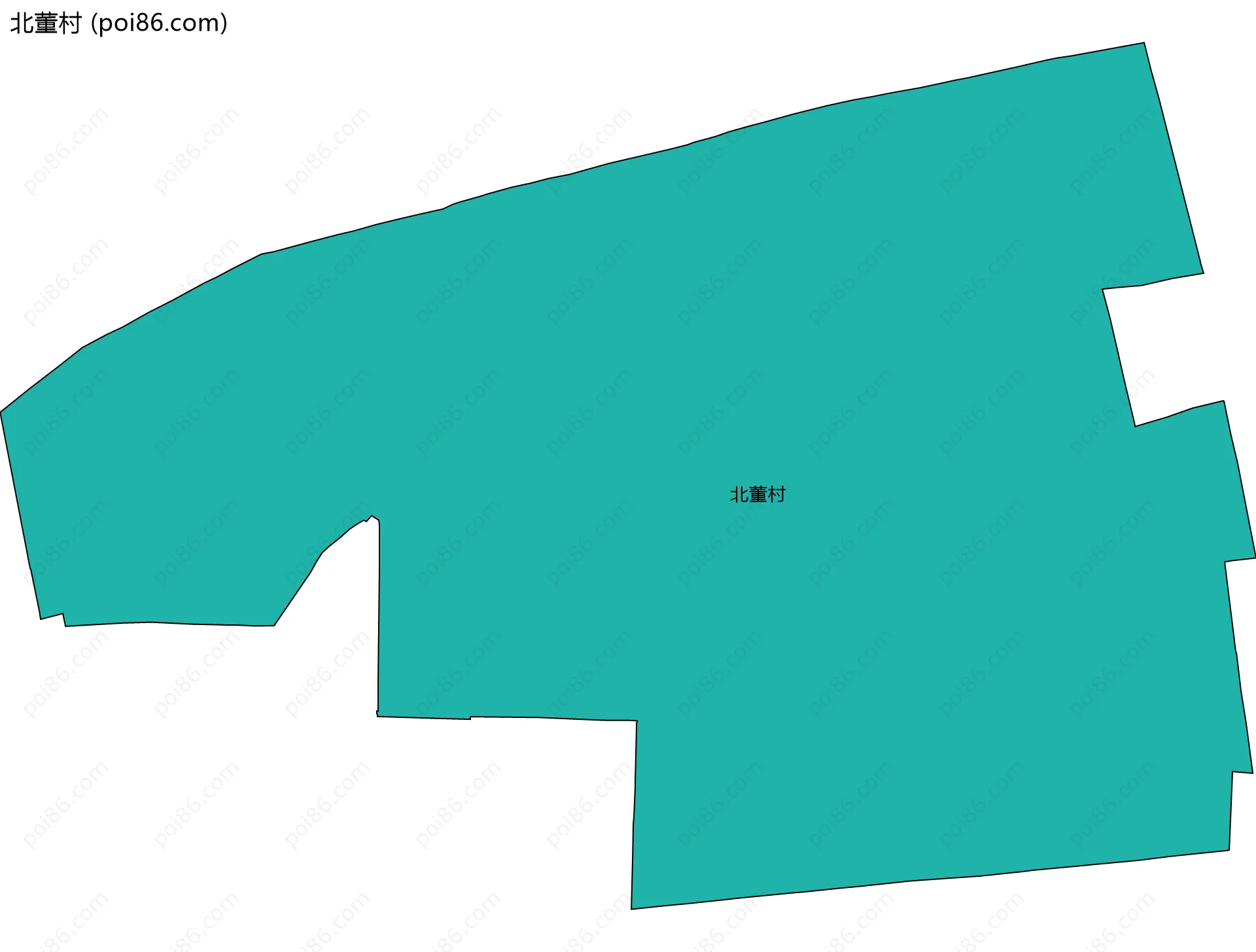 北董村边界地图