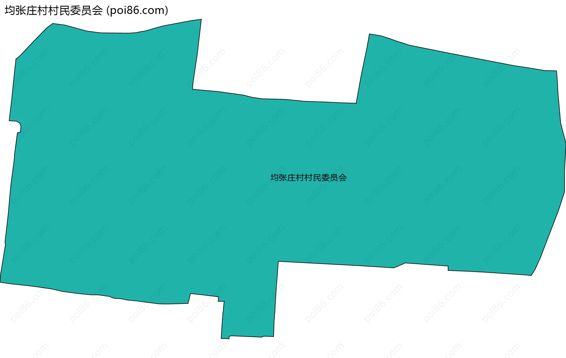 均张庄村村民委员会边界地图