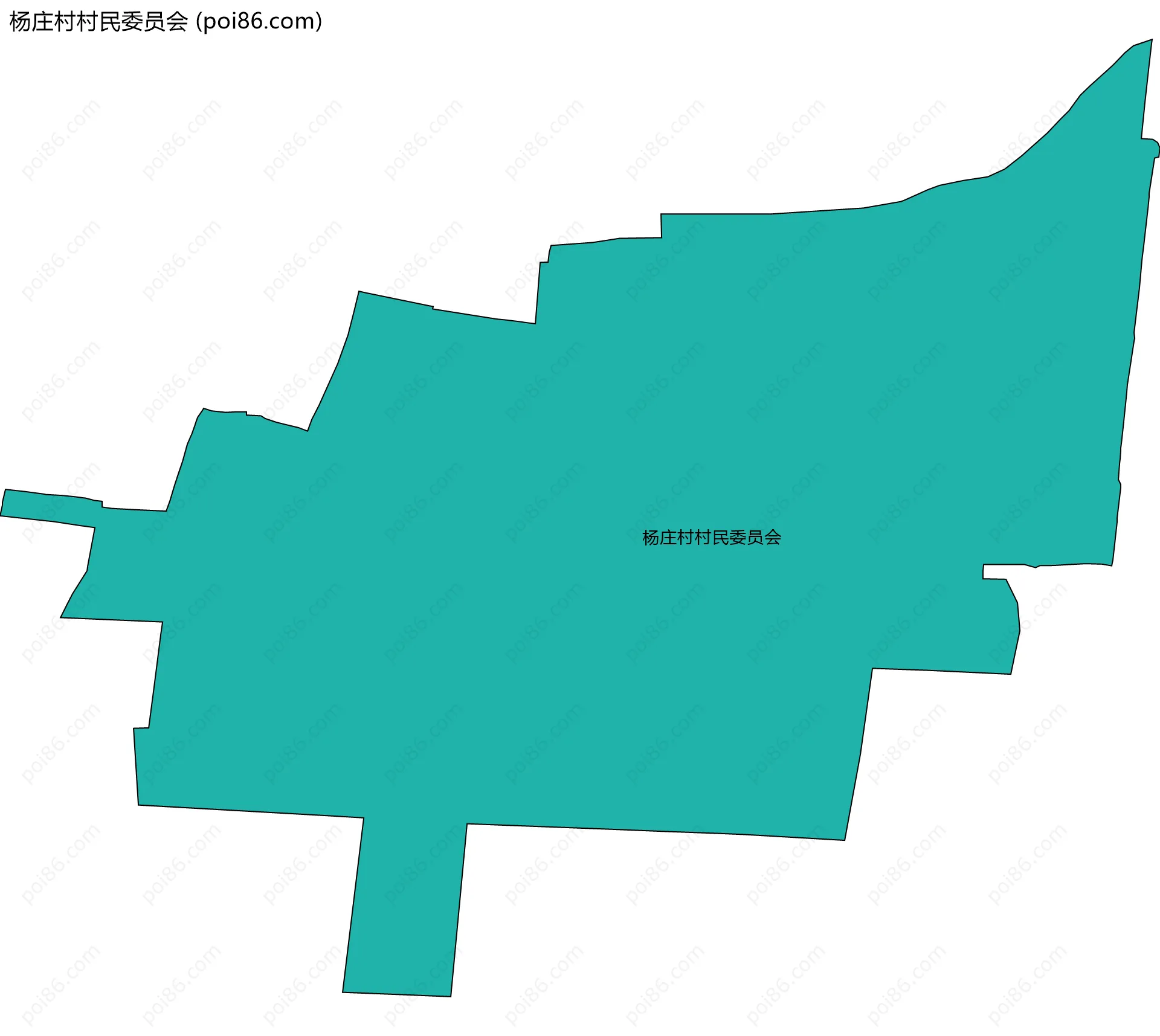杨庄村村民委员会边界地图
