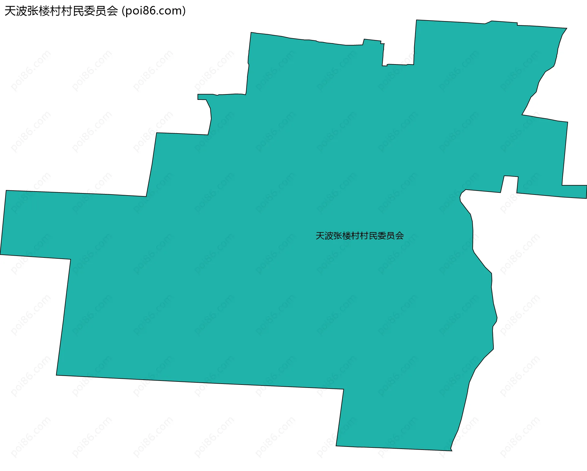 天波张楼村村民委员会边界地图