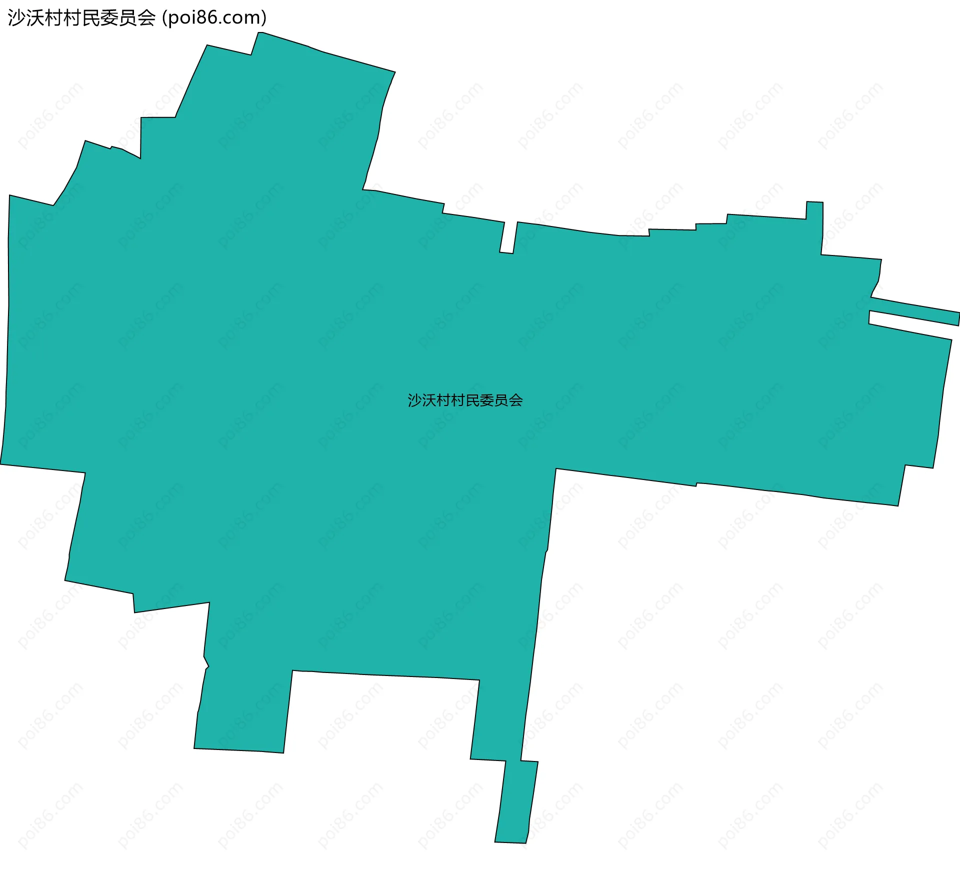 沙沃村村民委员会边界地图