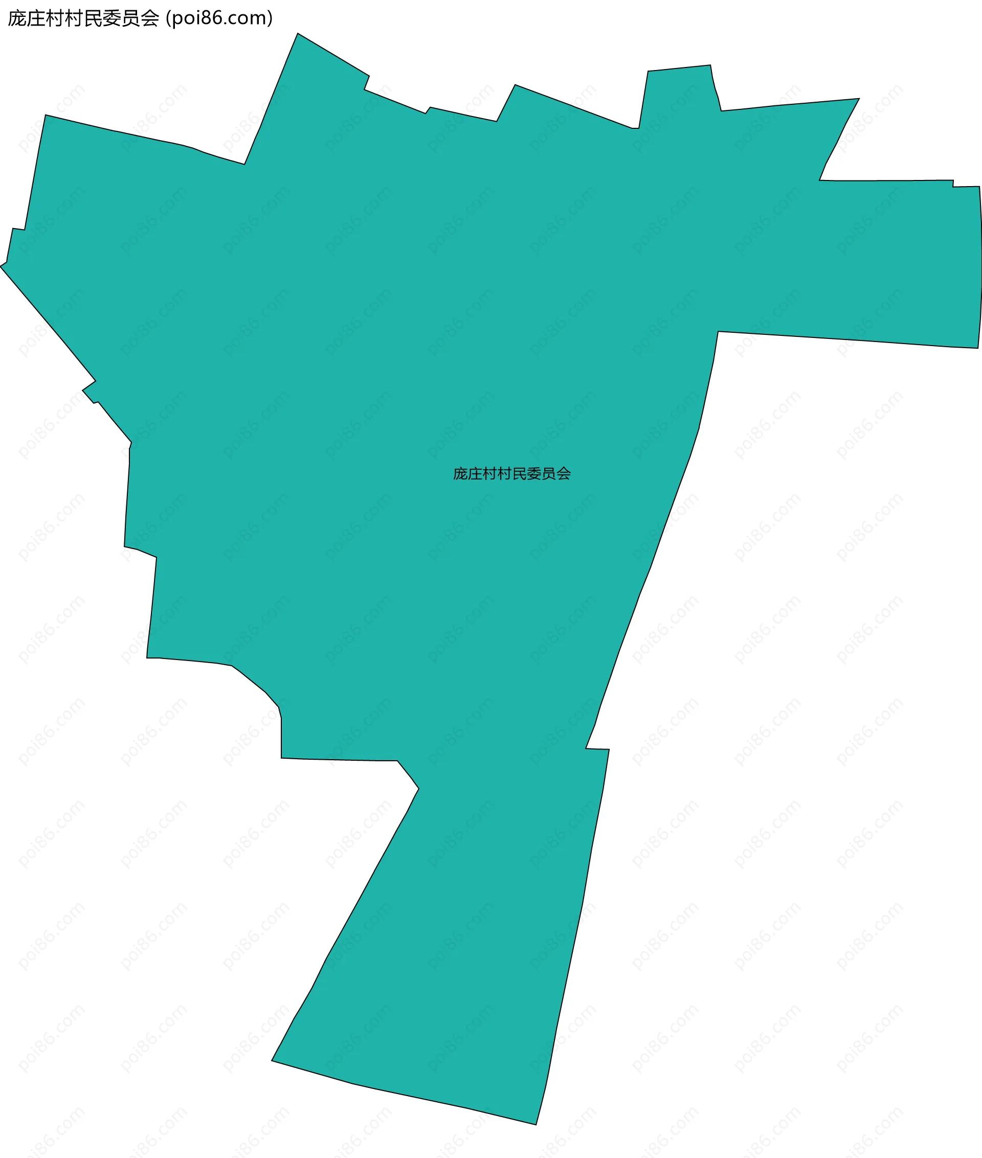 庞庄村村民委员会边界地图