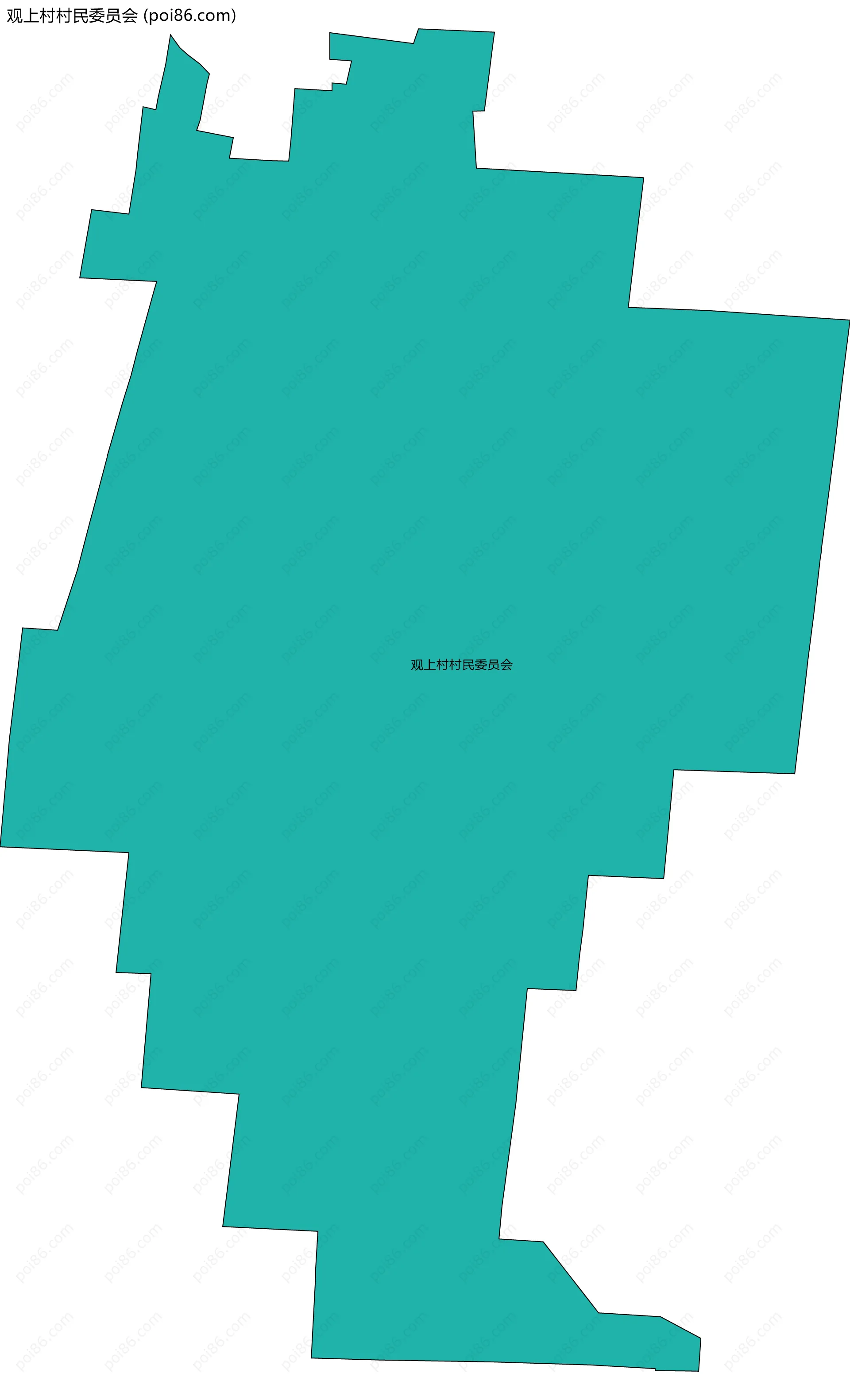 观上村村民委员会边界地图