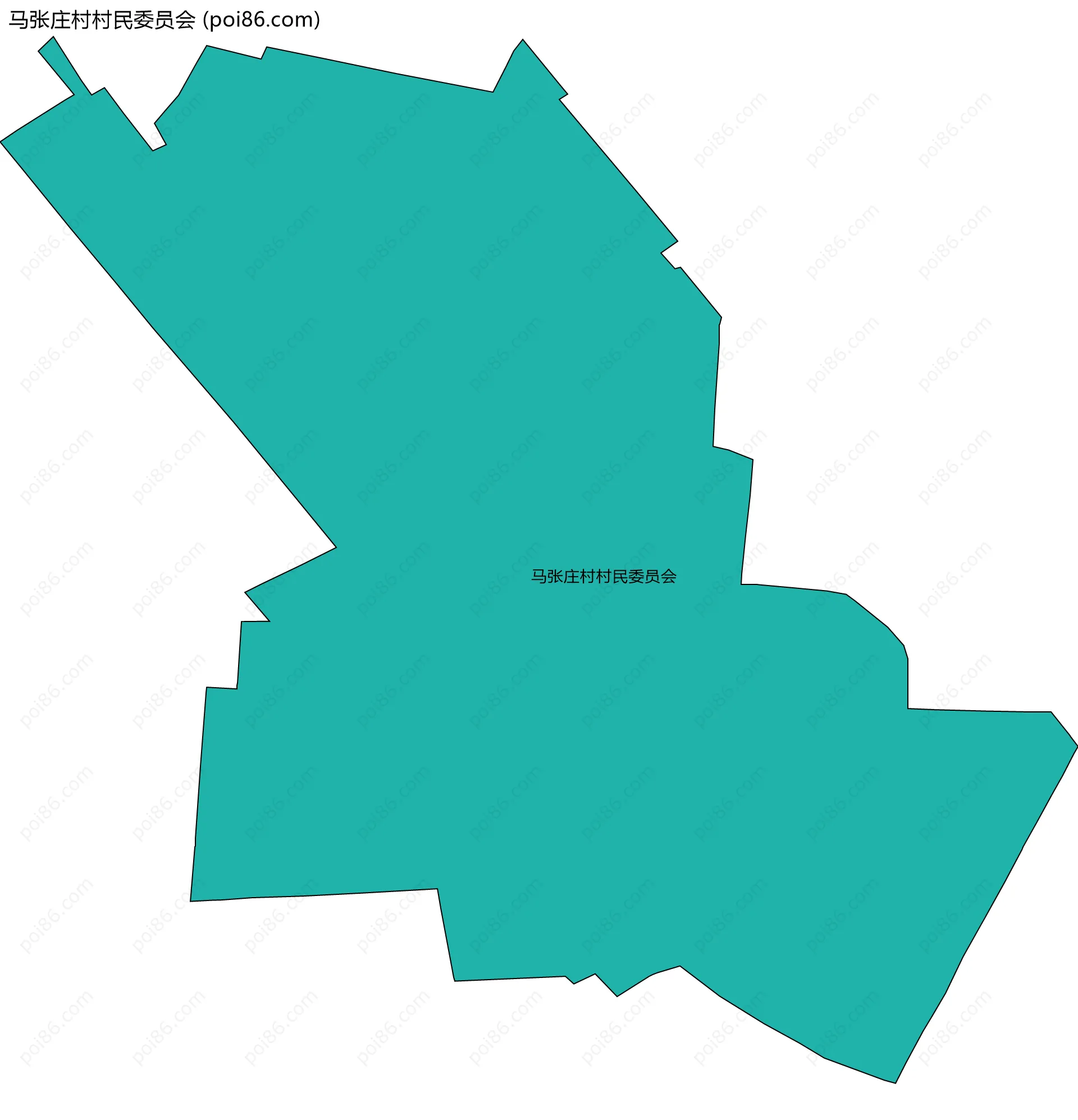 马张庄村村民委员会边界地图