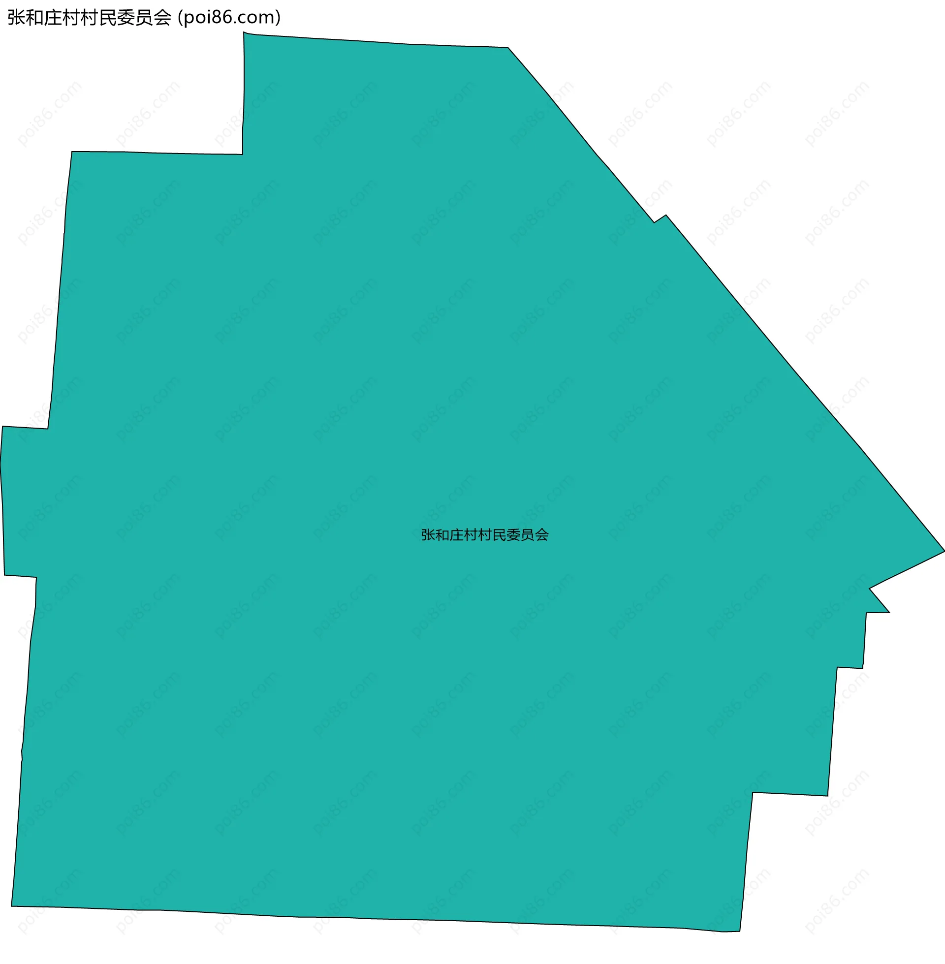 张和庄村村民委员会边界地图