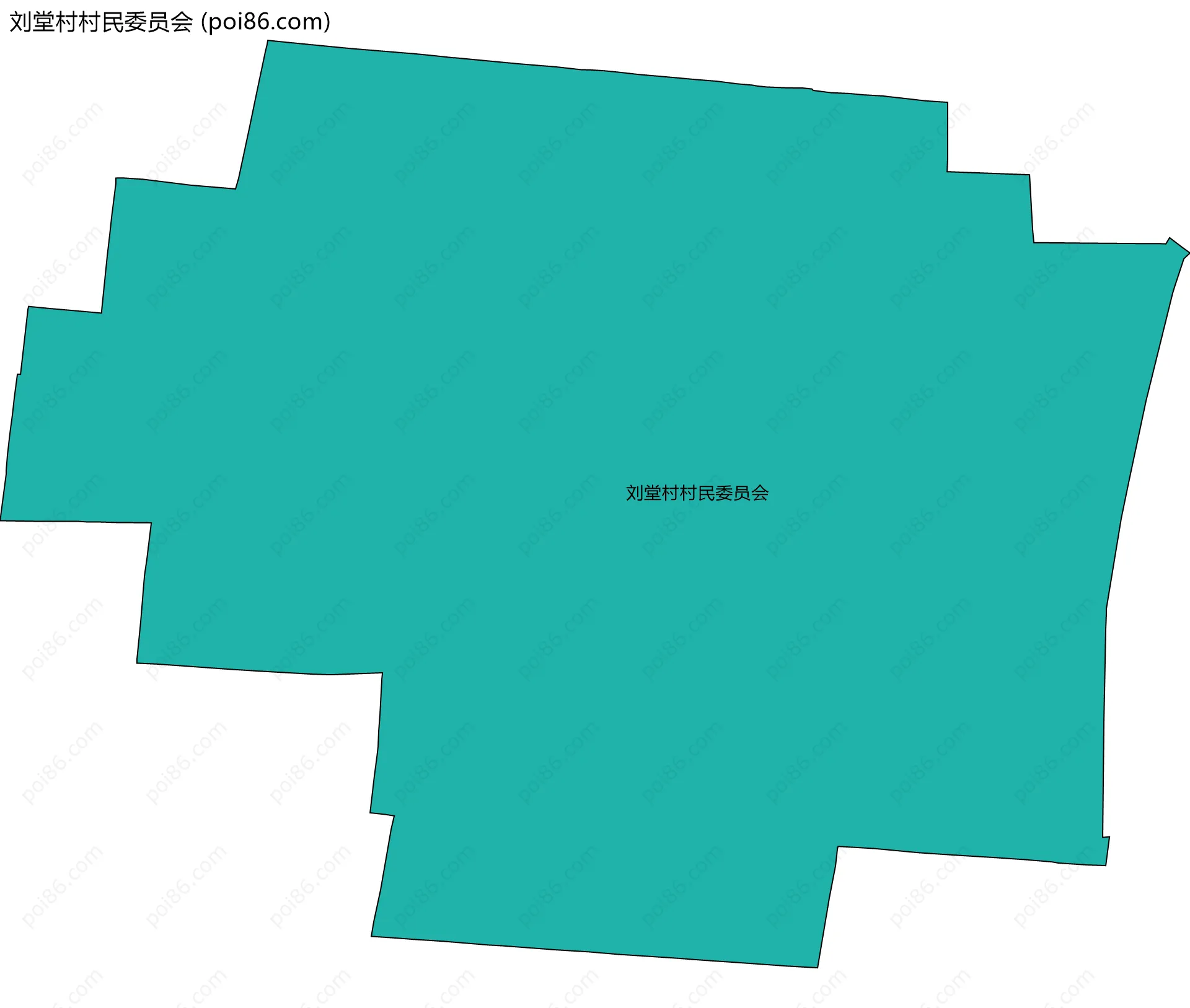 刘堂村村民委员会边界地图