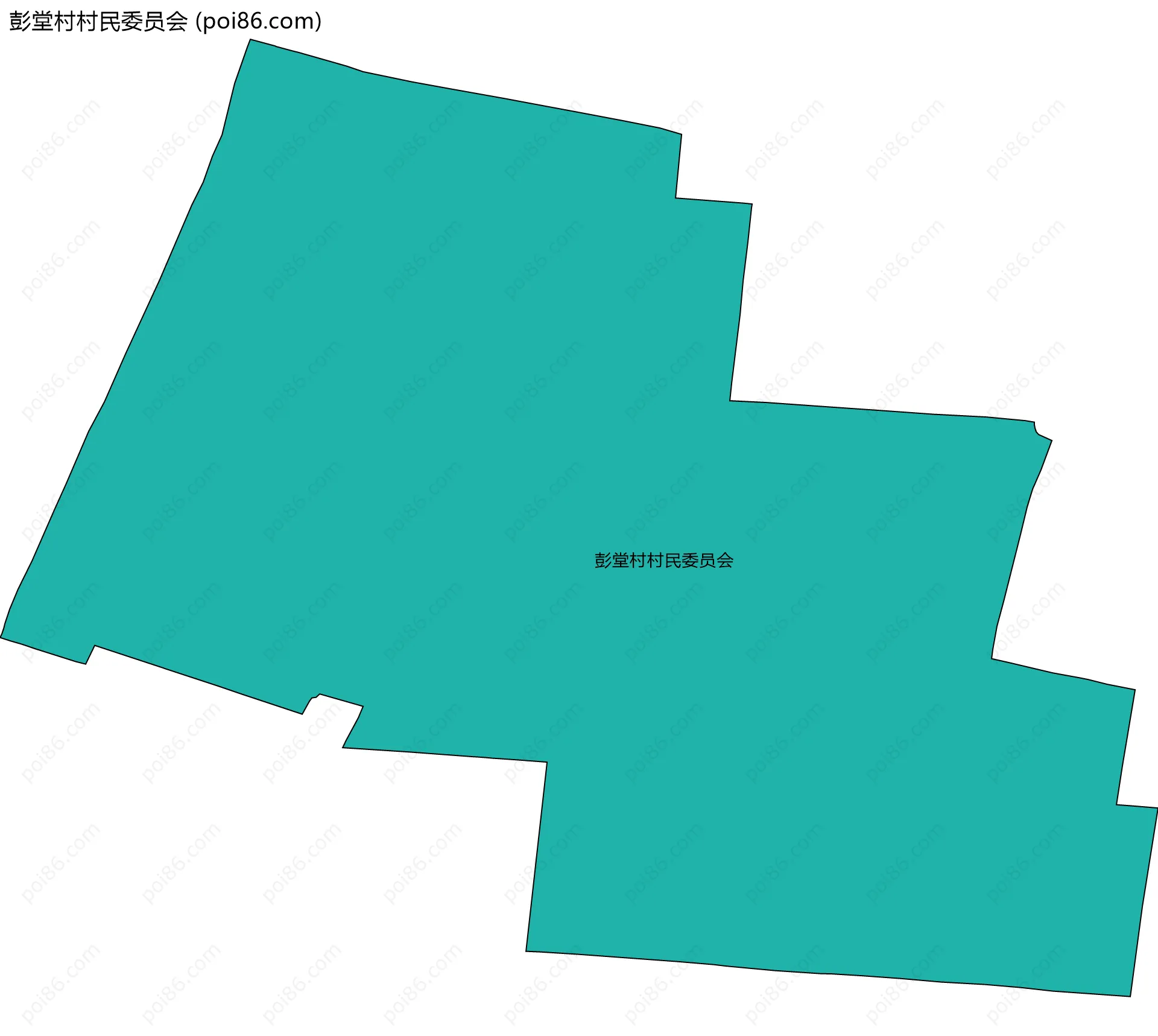 彭堂村村民委员会边界地图