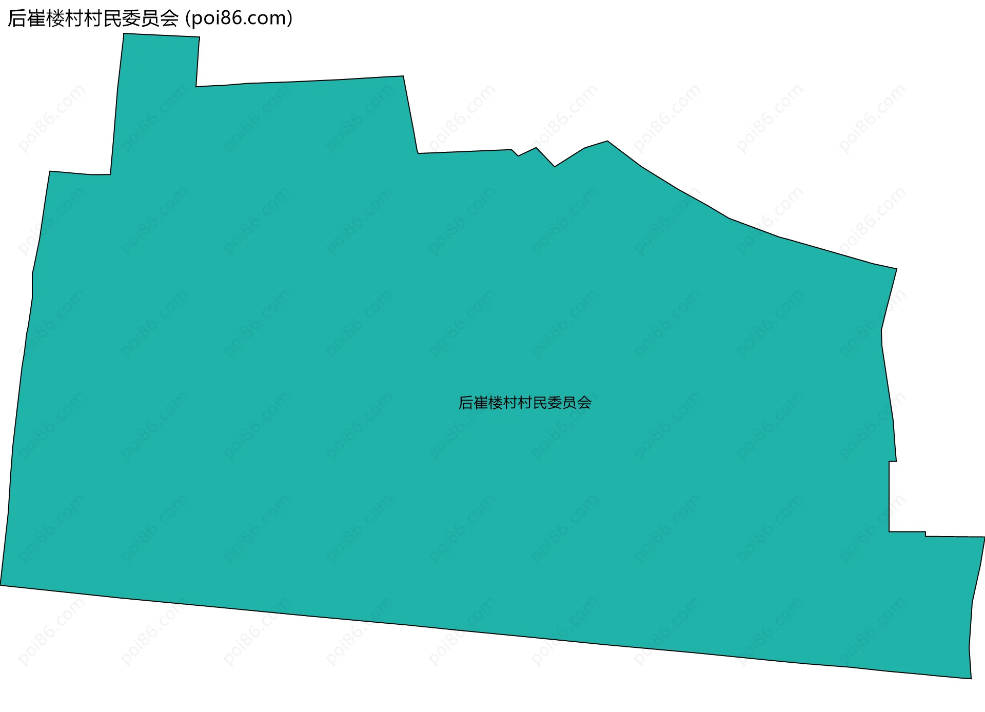 后崔楼村村民委员会边界地图