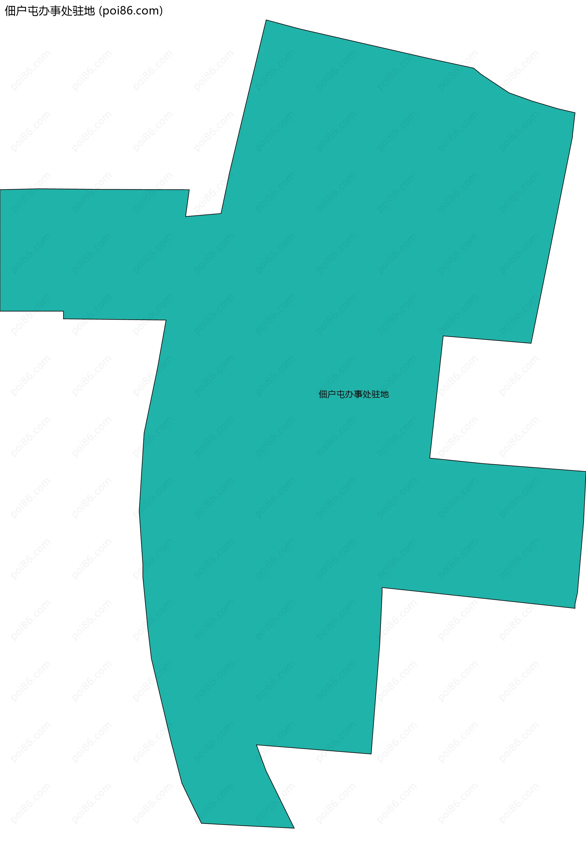 佃户屯办事处驻地边界地图