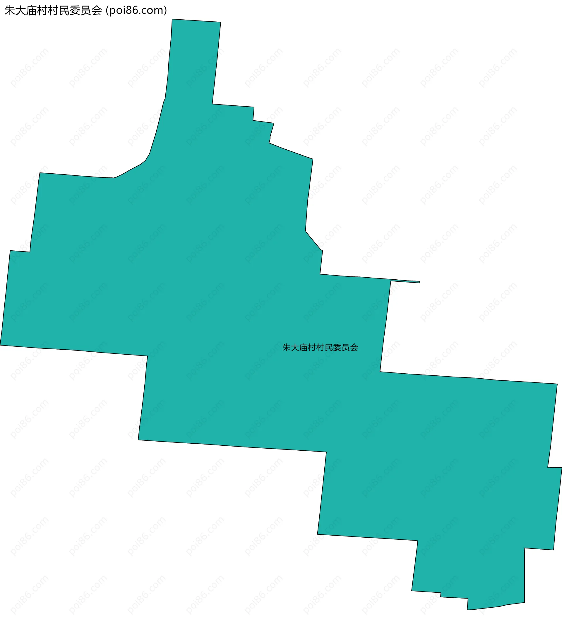 朱大庙村村民委员会边界地图