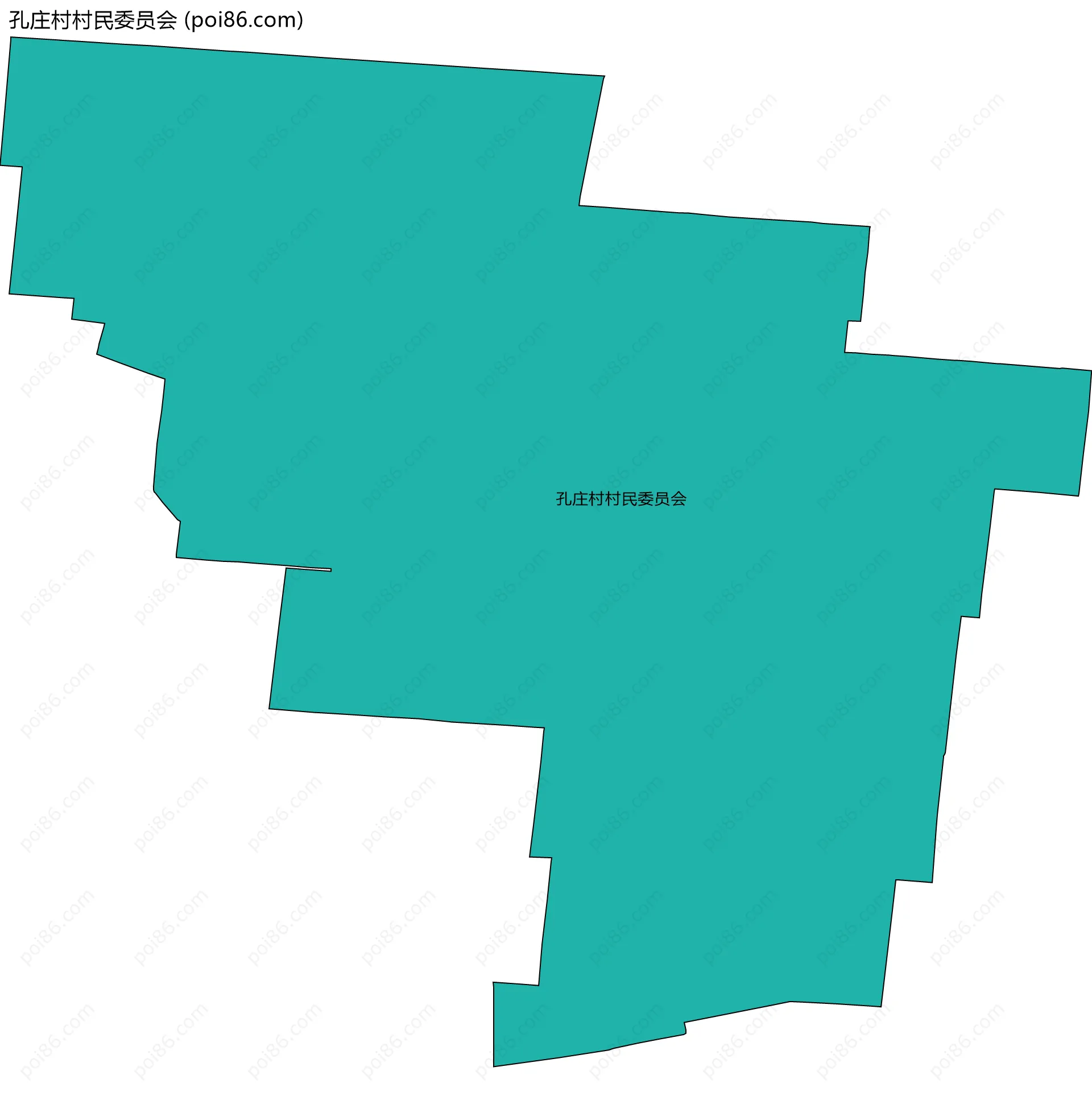 孔庄村村民委员会边界地图