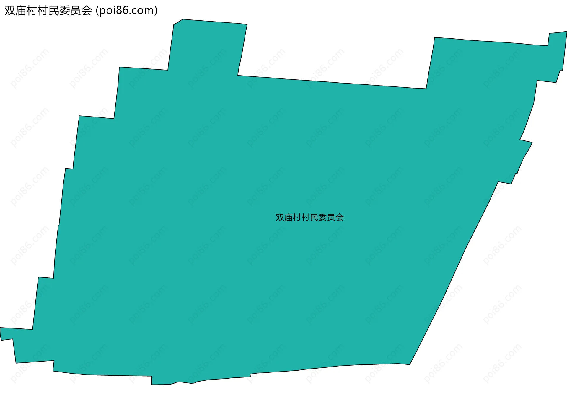 双庙村村民委员会边界地图