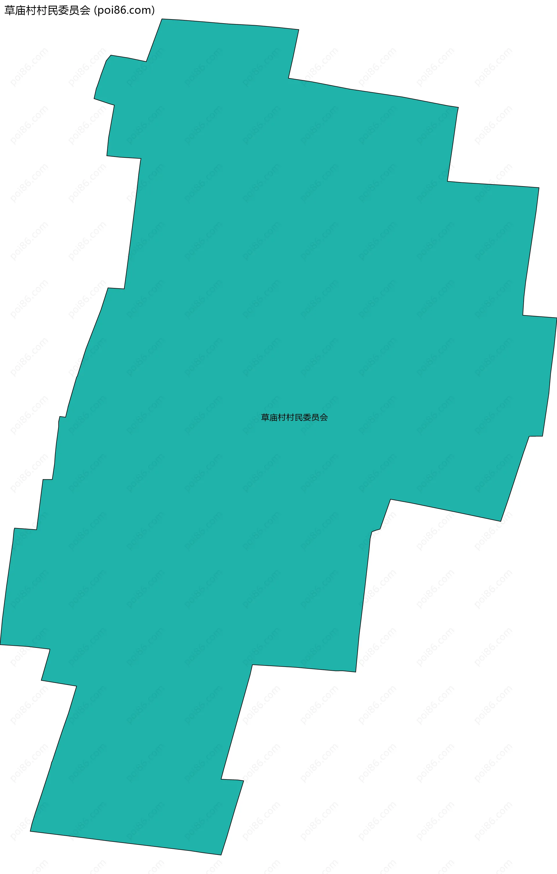 草庙村村民委员会边界地图