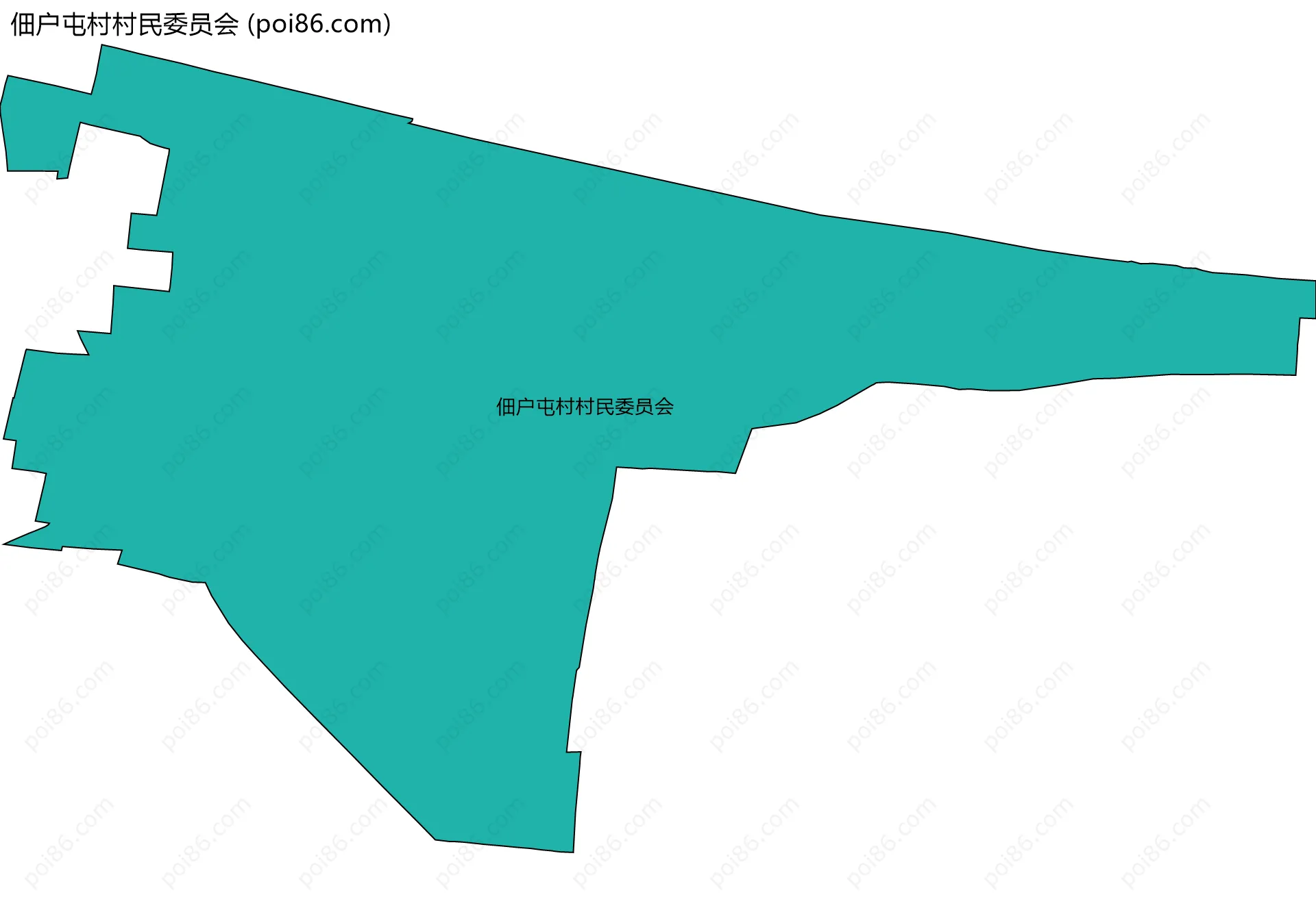 佃户屯村村民委员会边界地图