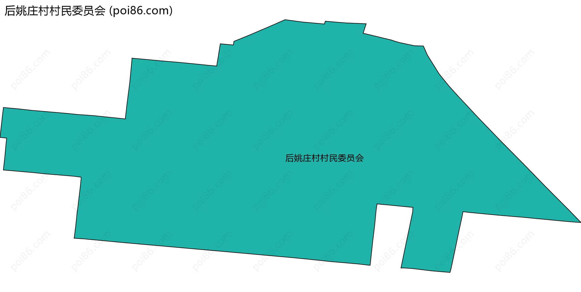 后姚庄村村民委员会边界地图