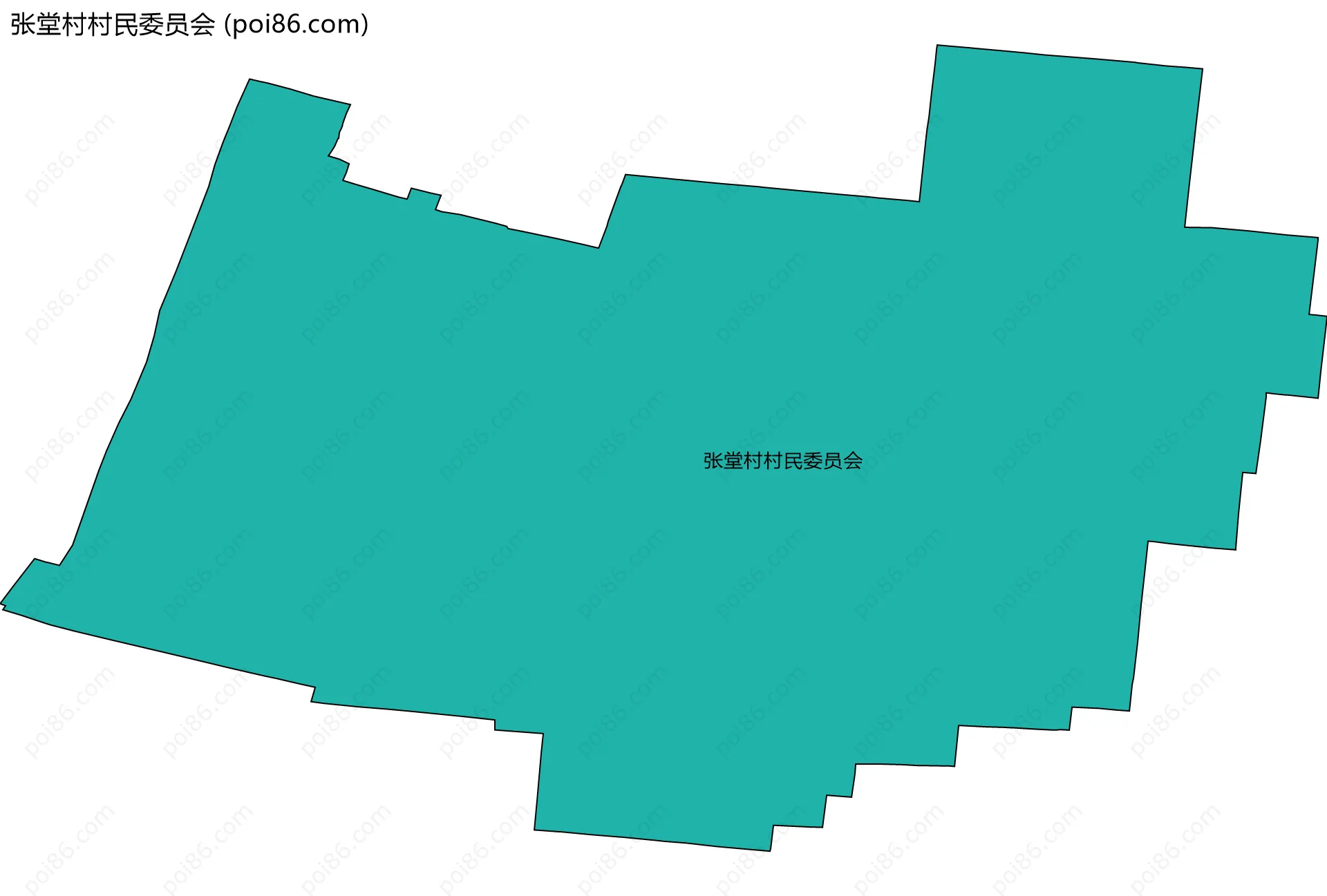 张堂村村民委员会边界地图