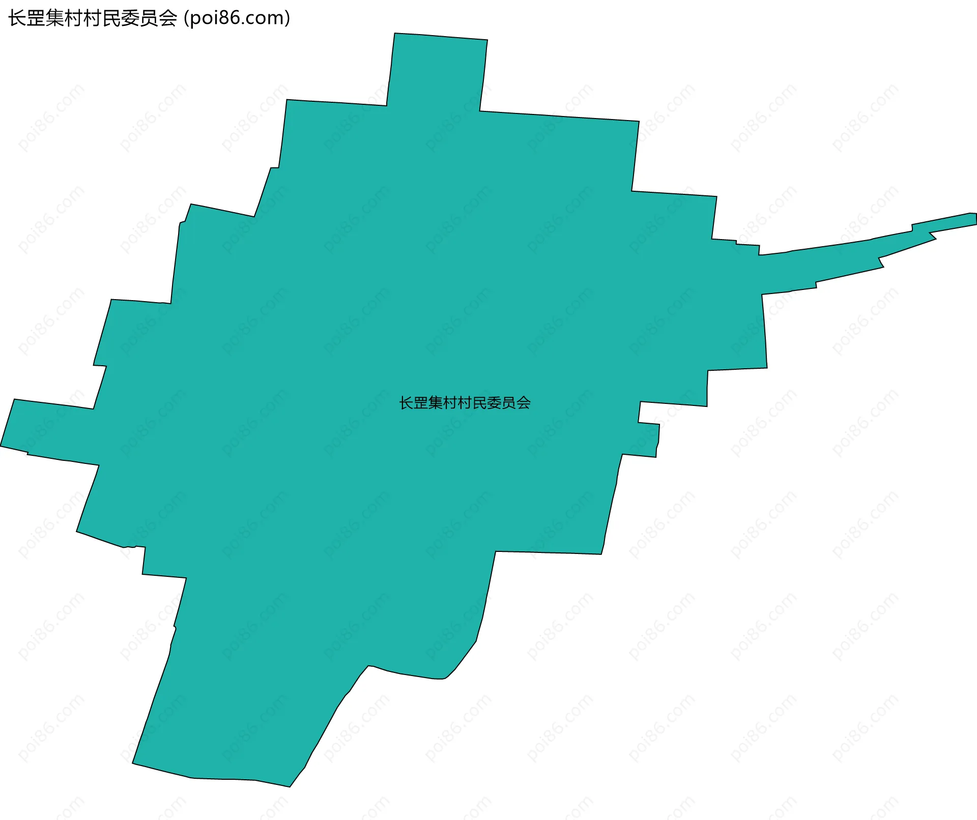 长罡集村村民委员会边界地图