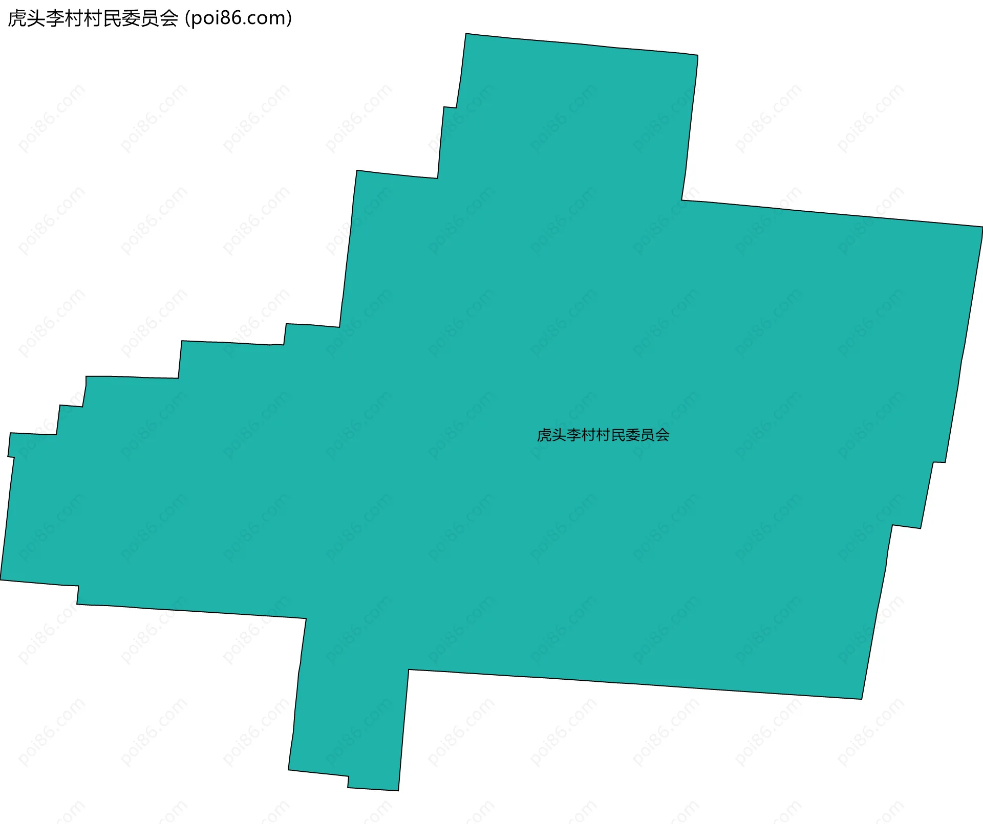 虎头李村村民委员会边界地图