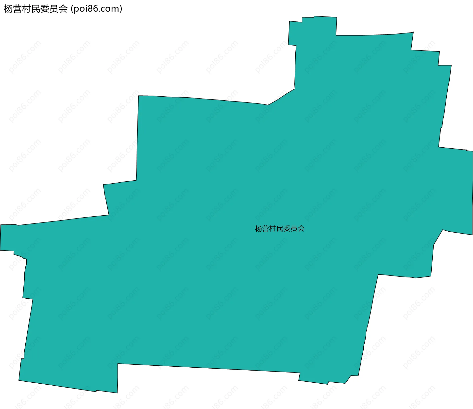 杨营村民委员会边界地图