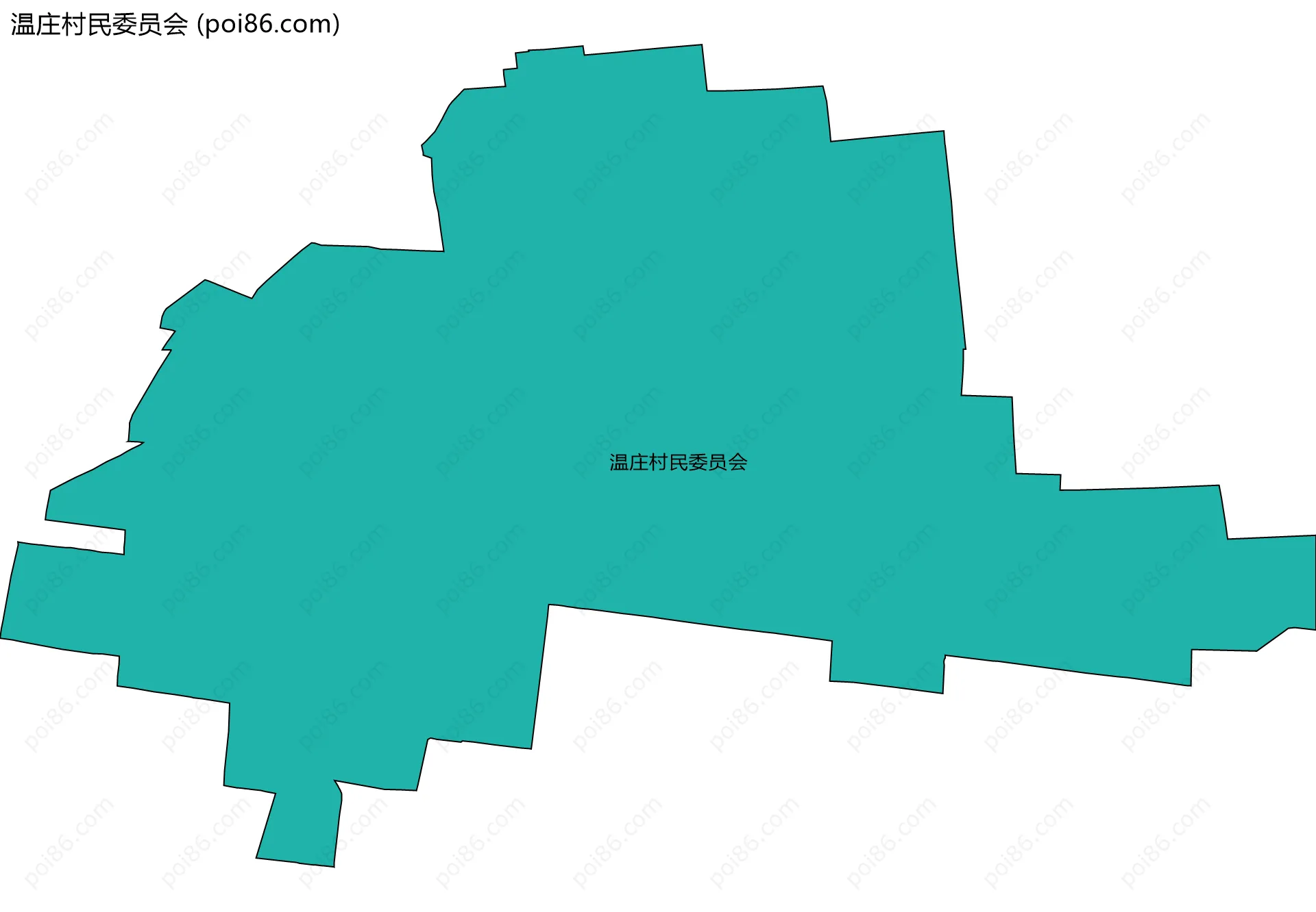 温庄村民委员会边界地图