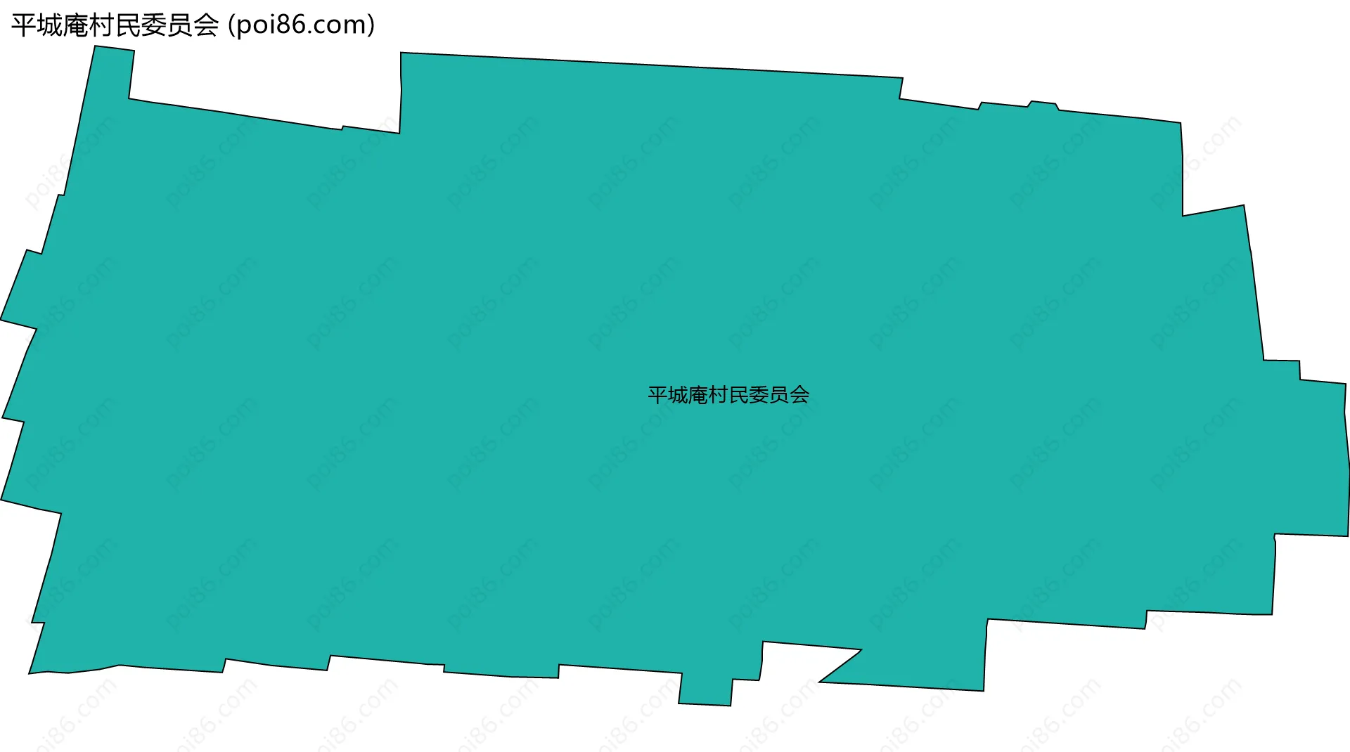 平城庵村民委员会边界地图