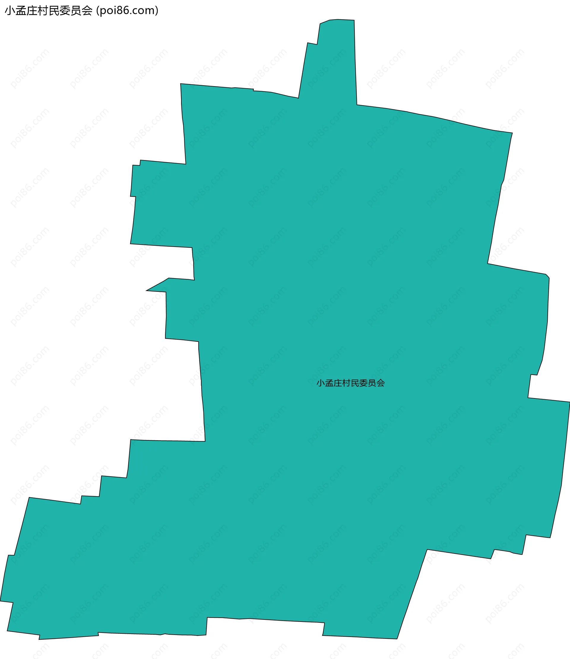 小孟庄村民委员会边界地图