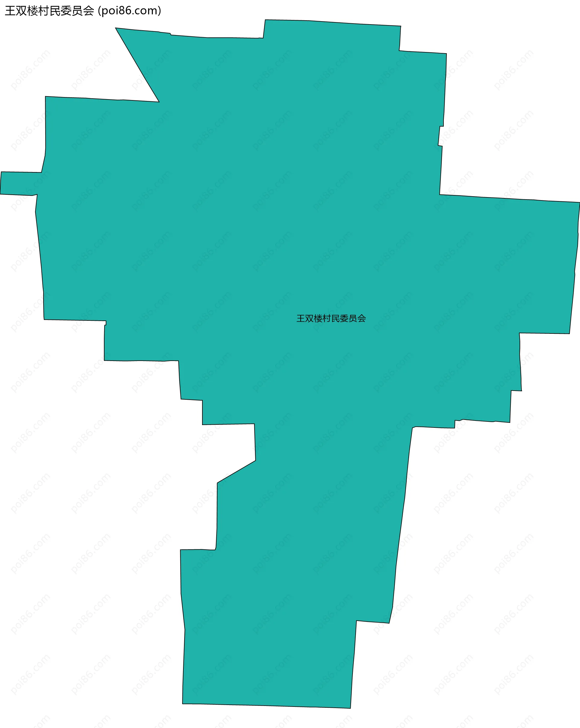 王双楼村民委员会边界地图
