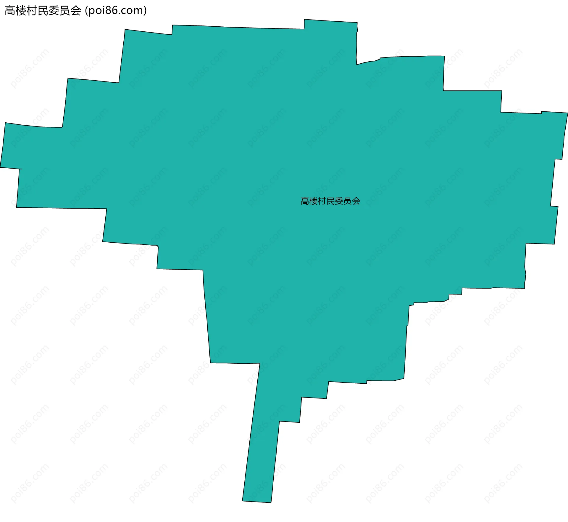 高楼村民委员会边界地图