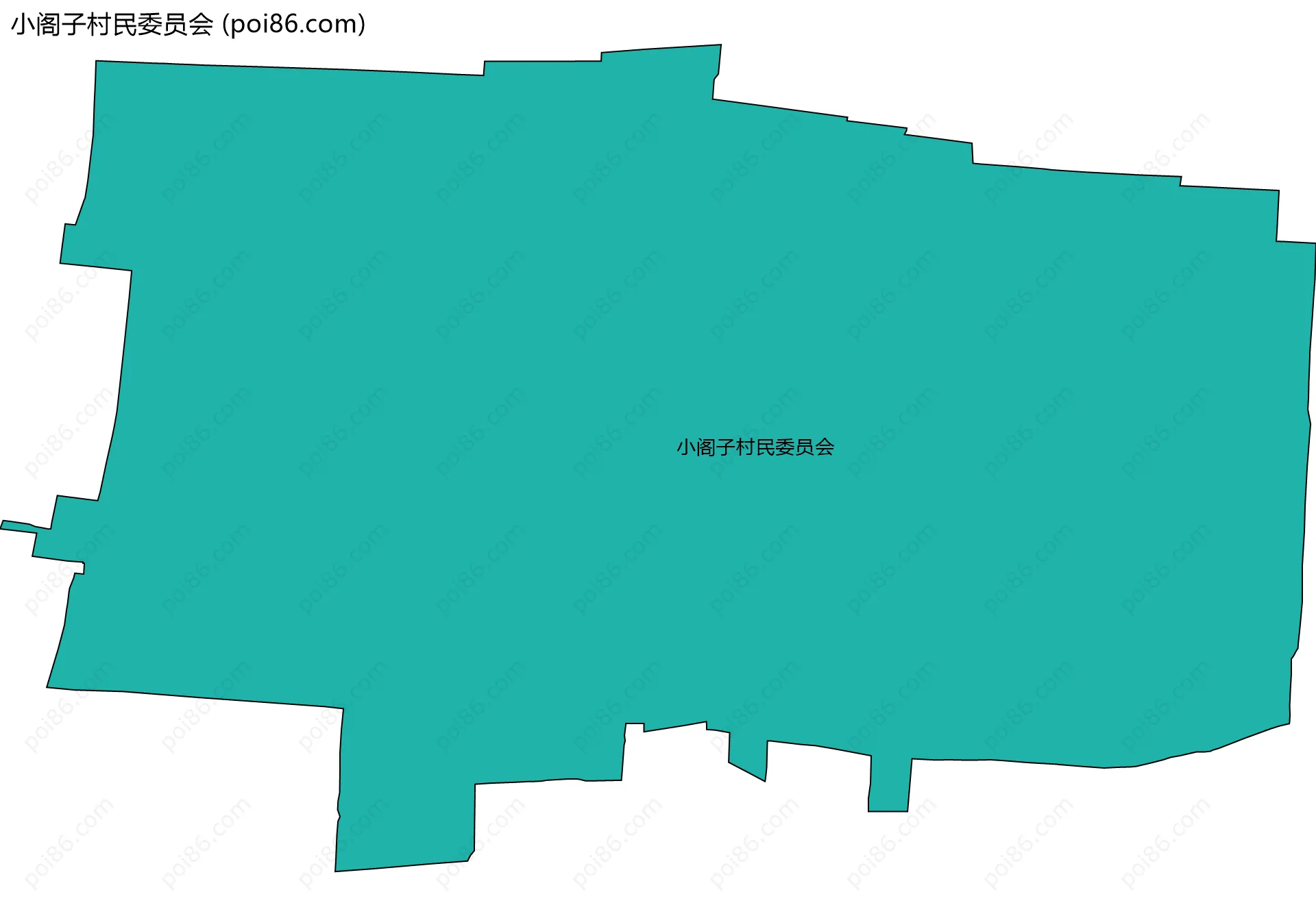 小阁子村民委员会边界地图