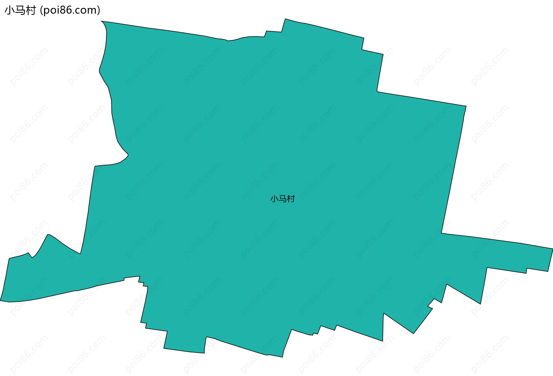 小马村边界地图