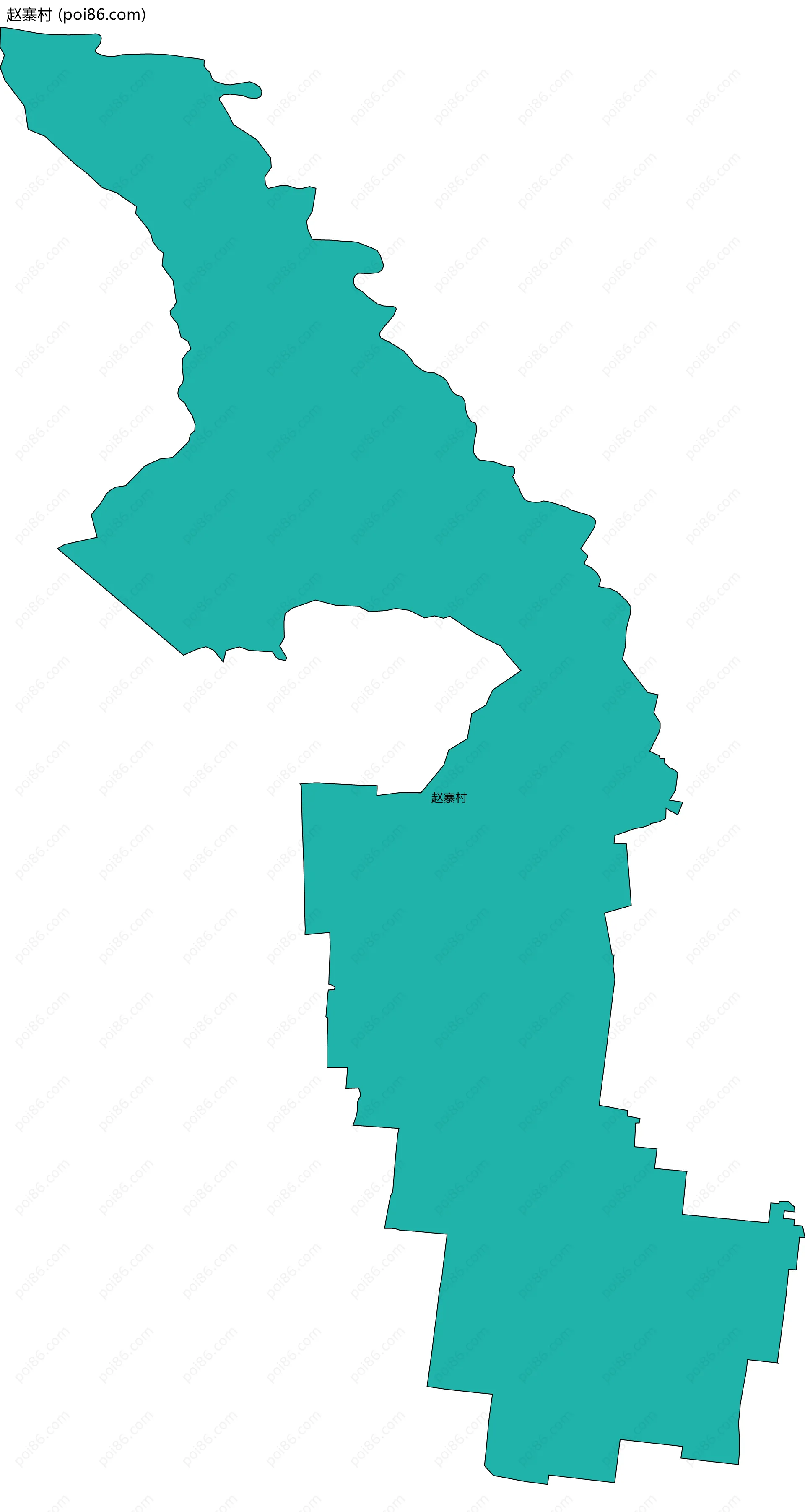 赵寨村边界地图