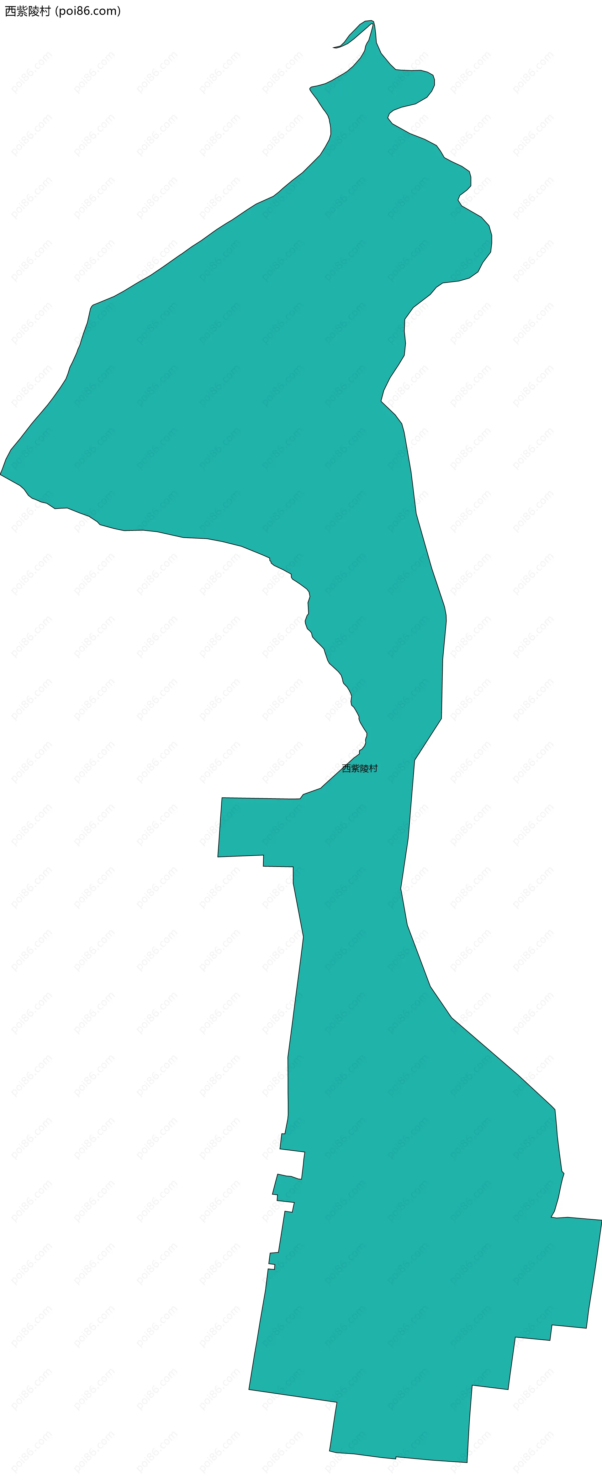 西紫陵村边界地图