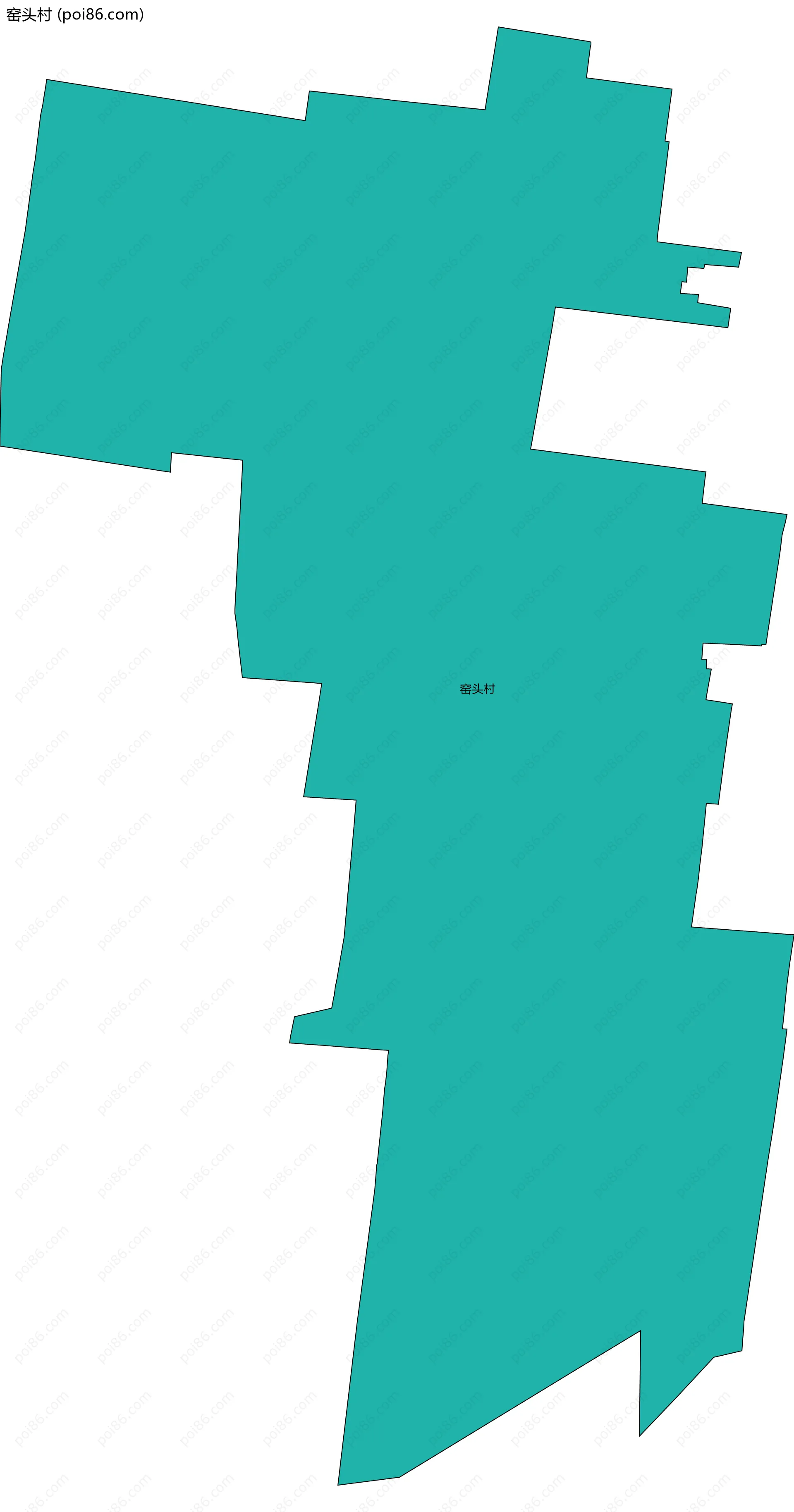 窑头村边界地图